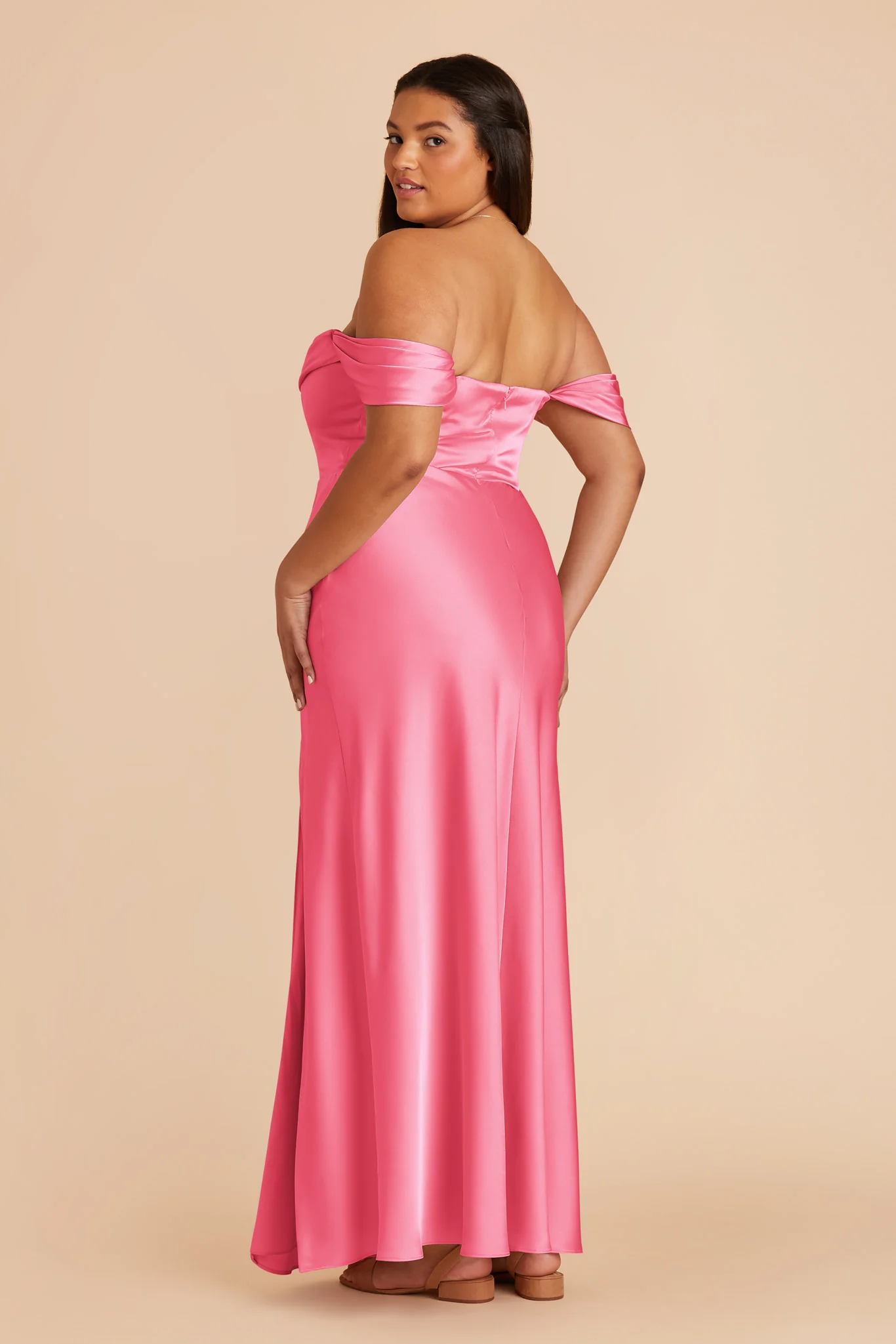 Mia Matte Satin Dress - Bon Bon Pink - Image 10
