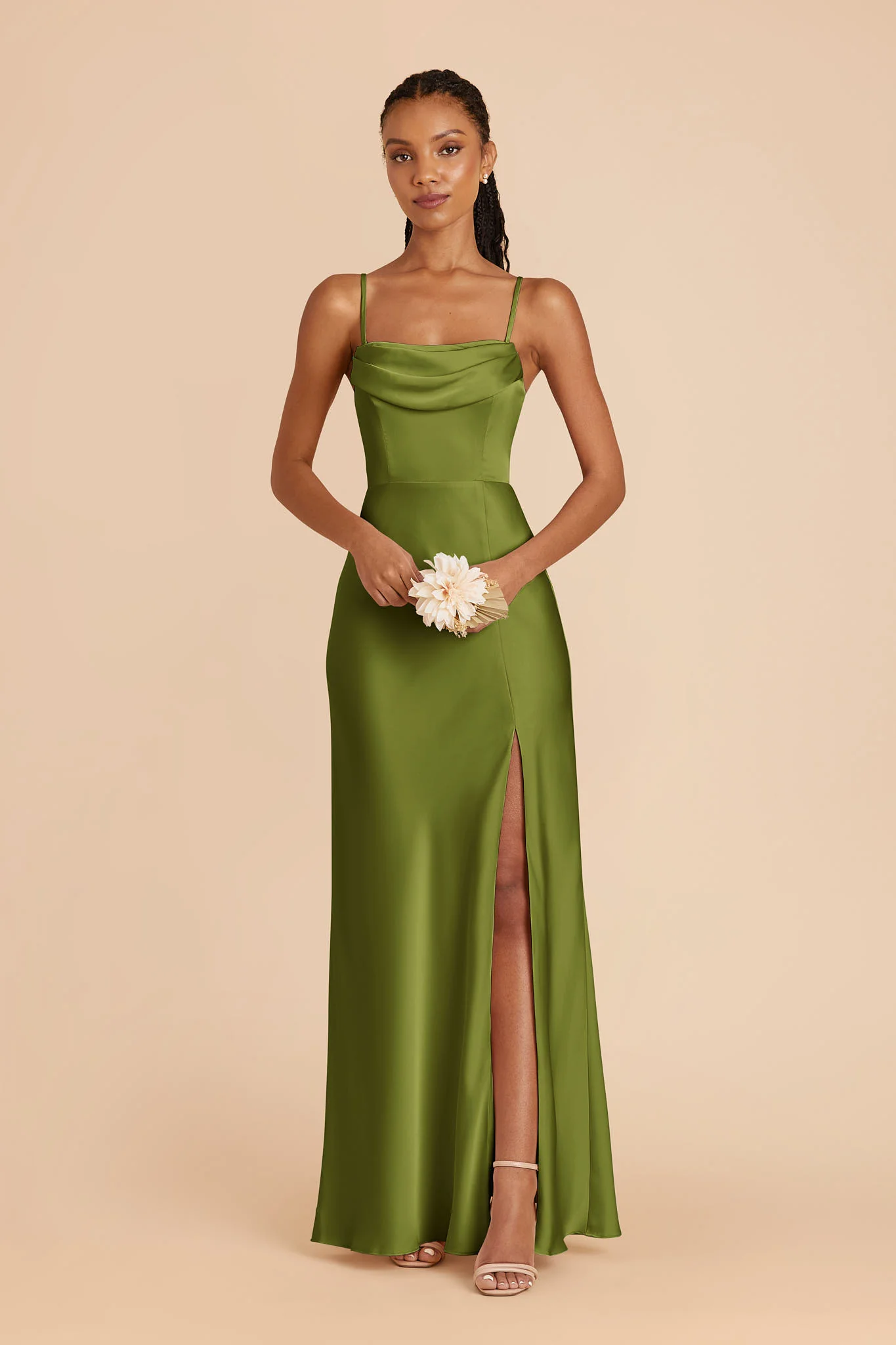 Mia Matte Satin Dress - Cactus - Image 4