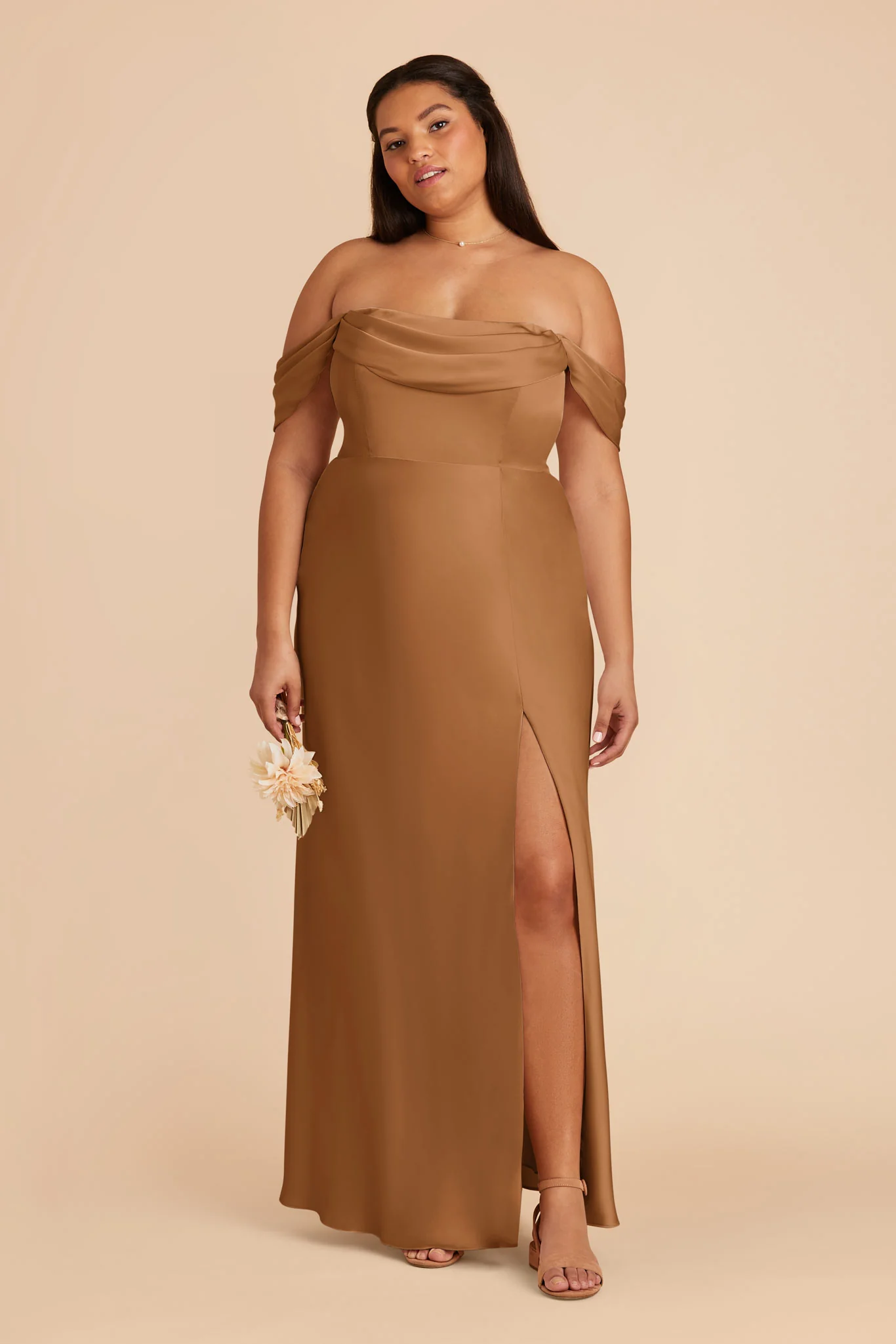 Mia Matte Satin Dress - Copper - Image 10