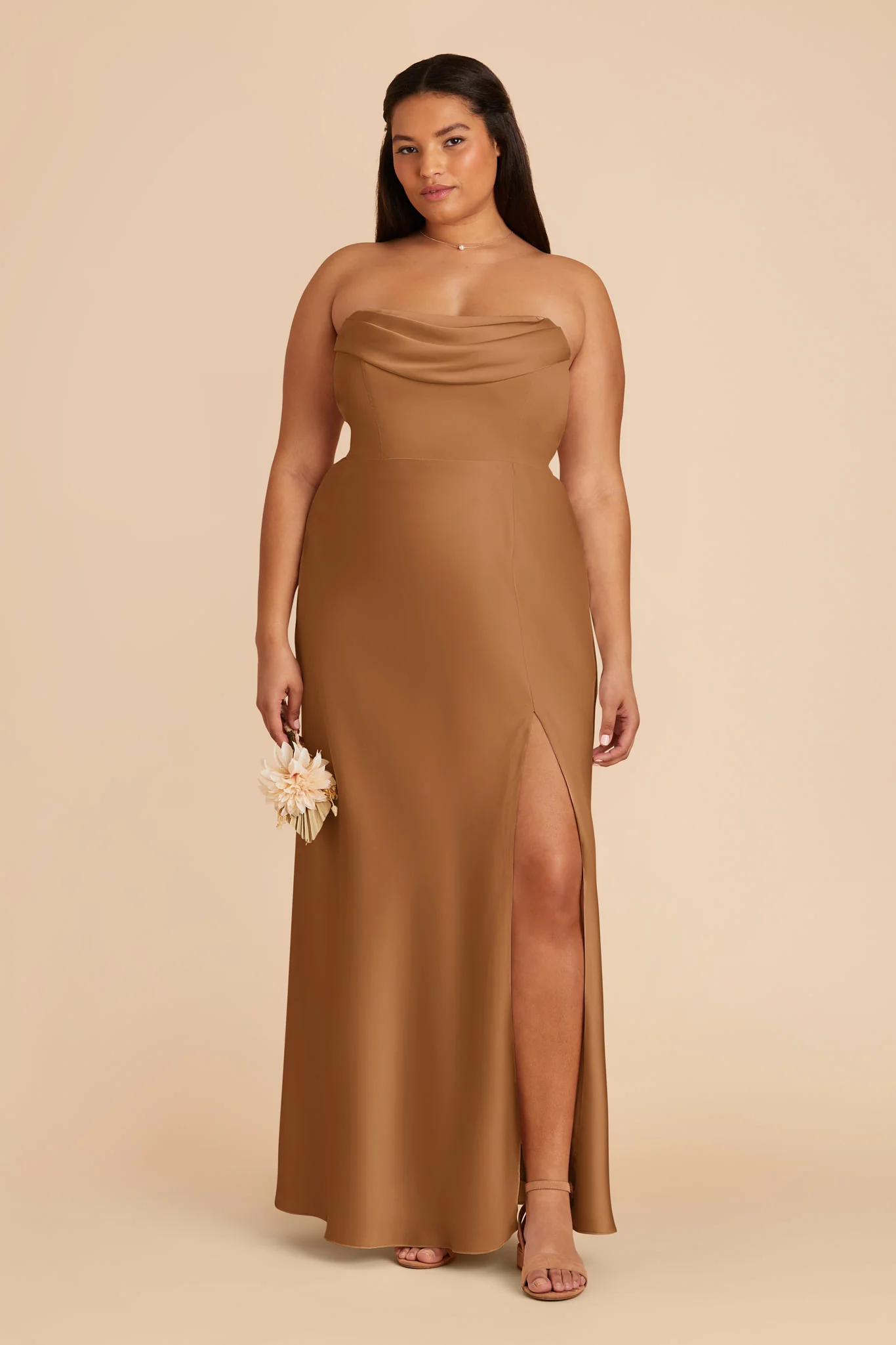 Mia Matte Satin Dress - Copper - Image 11