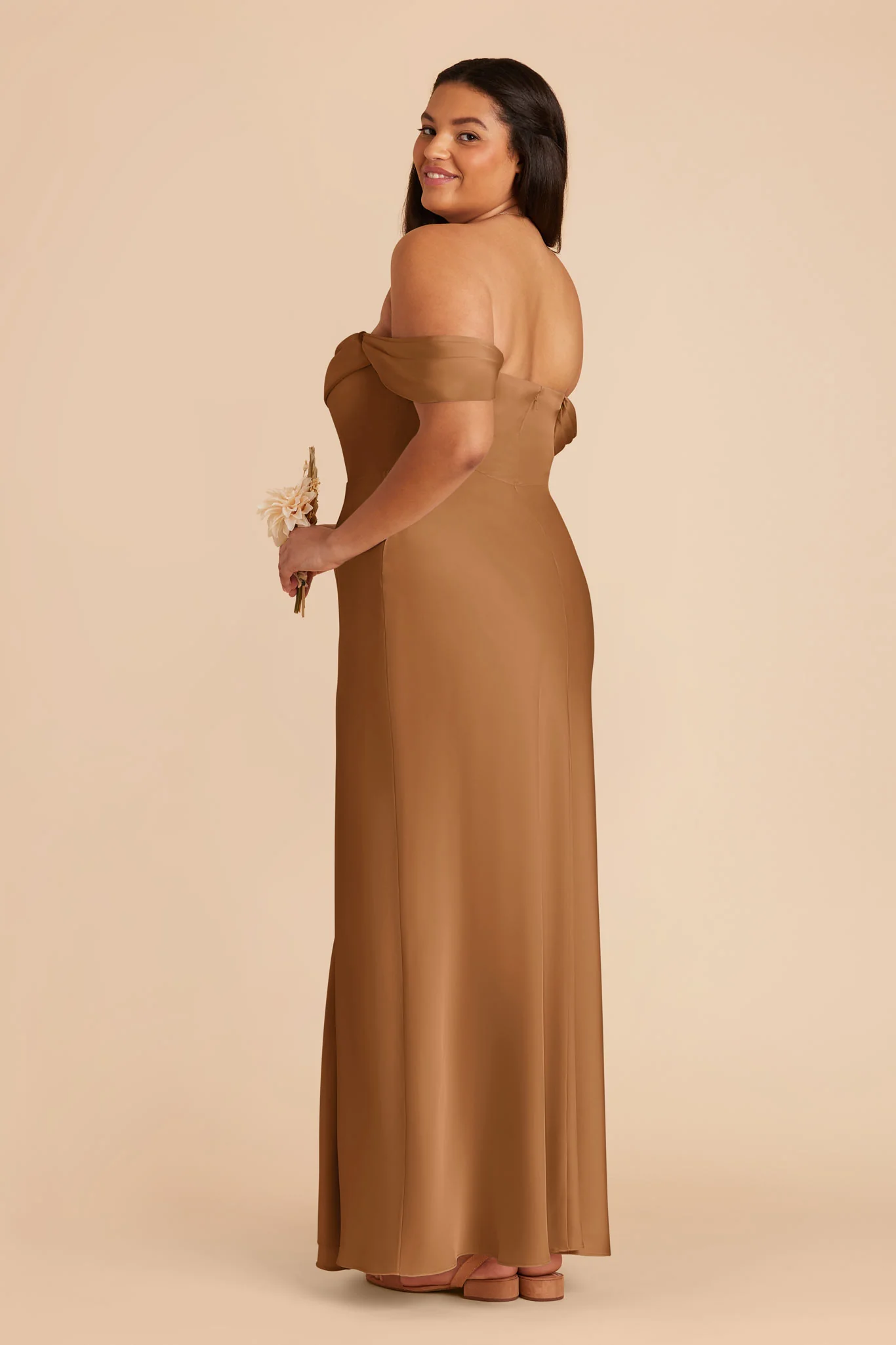 Mia Matte Satin Dress - Copper - Image 12