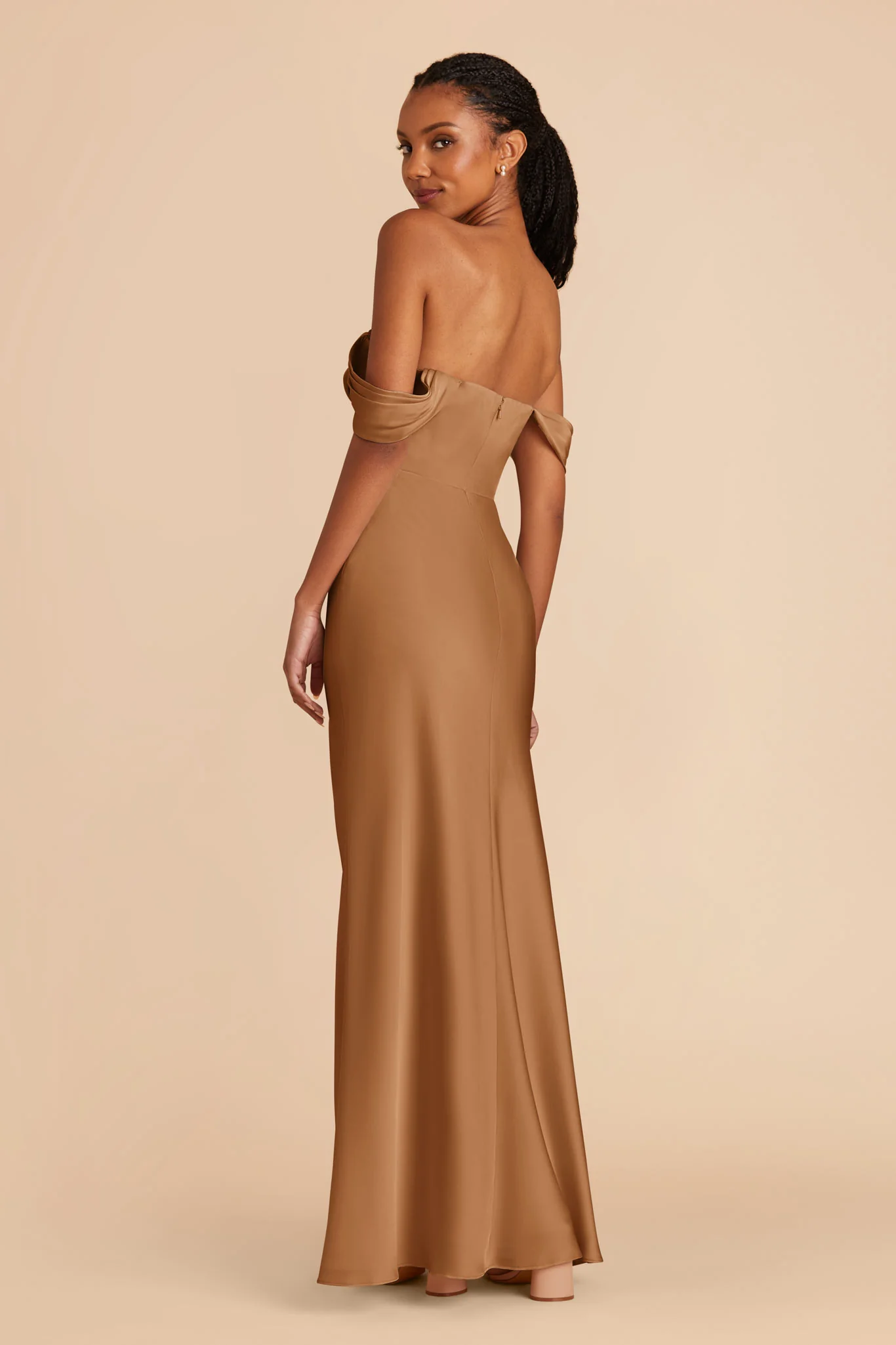 Mia Matte Satin Dress - Copper - Image 7
