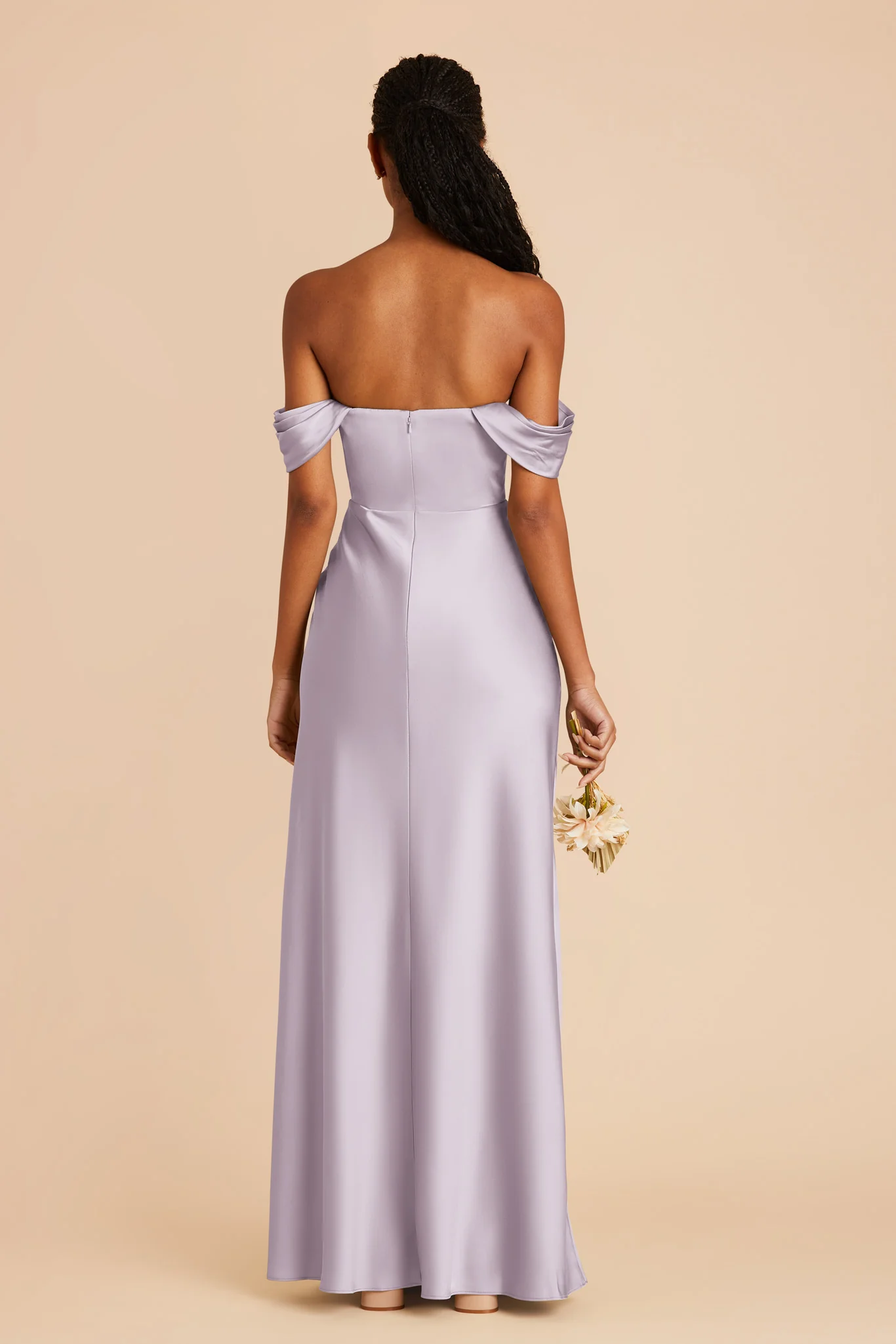 Mia Matte Satin Dress - Dusty Lilac - Image 7