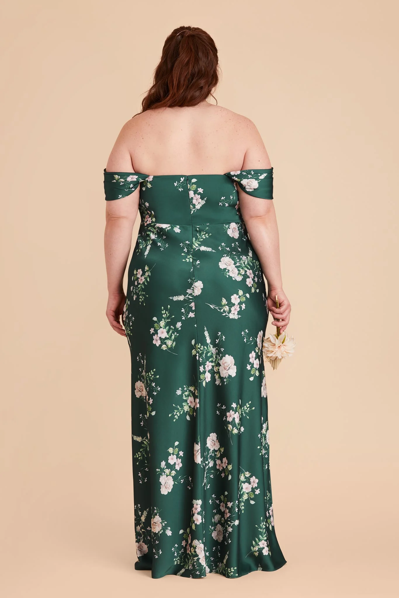 Mia Matte Satin Dress - Emerald Garden Party - Image 15