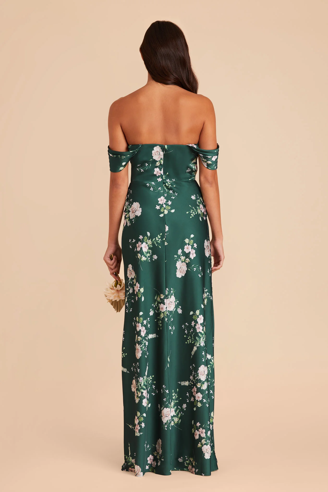 Mia Matte Satin Dress - Emerald Garden Party - Image 9