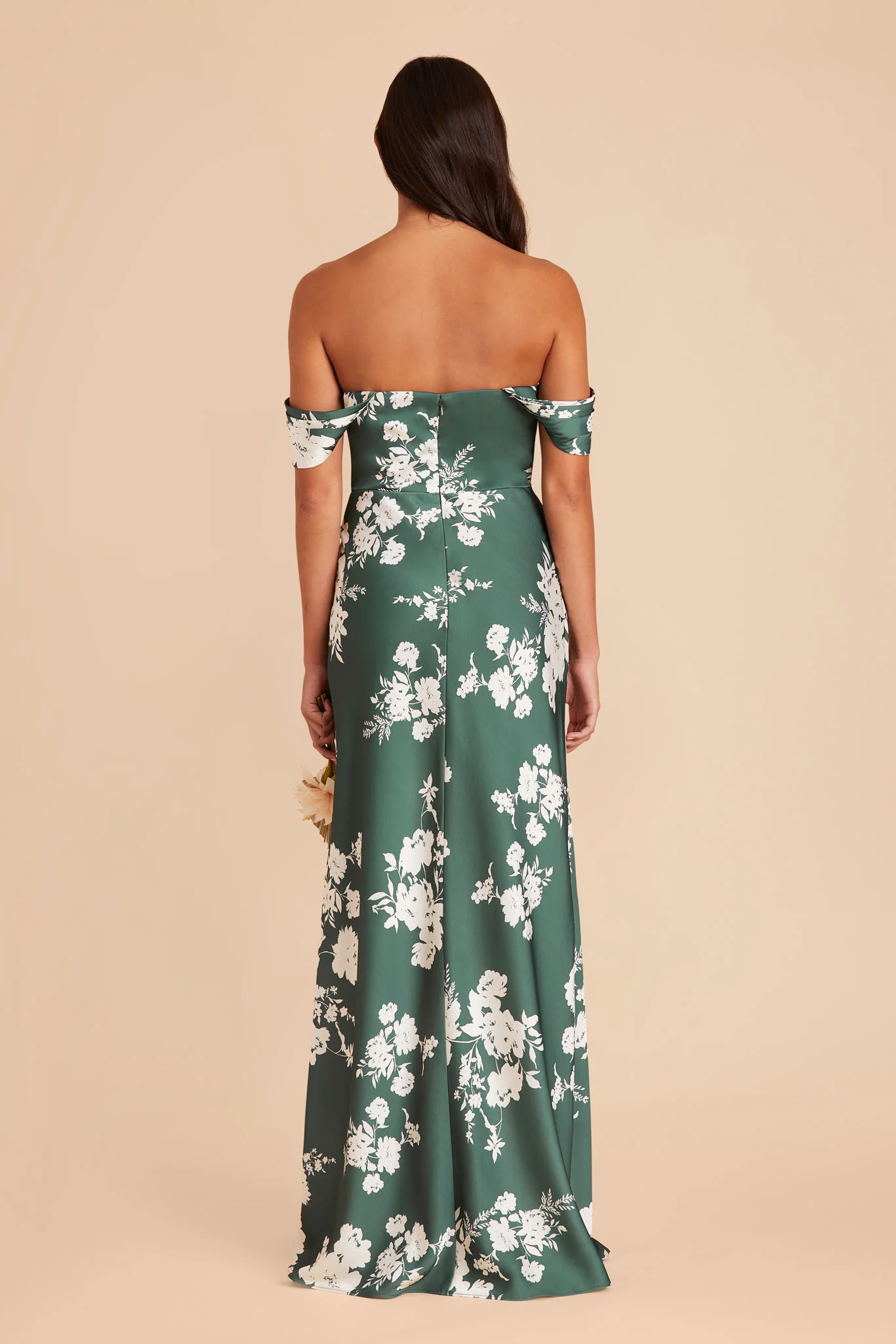 Mia Matte Satin Dress - Eucalyptus Whimsical Blooms - Image 7