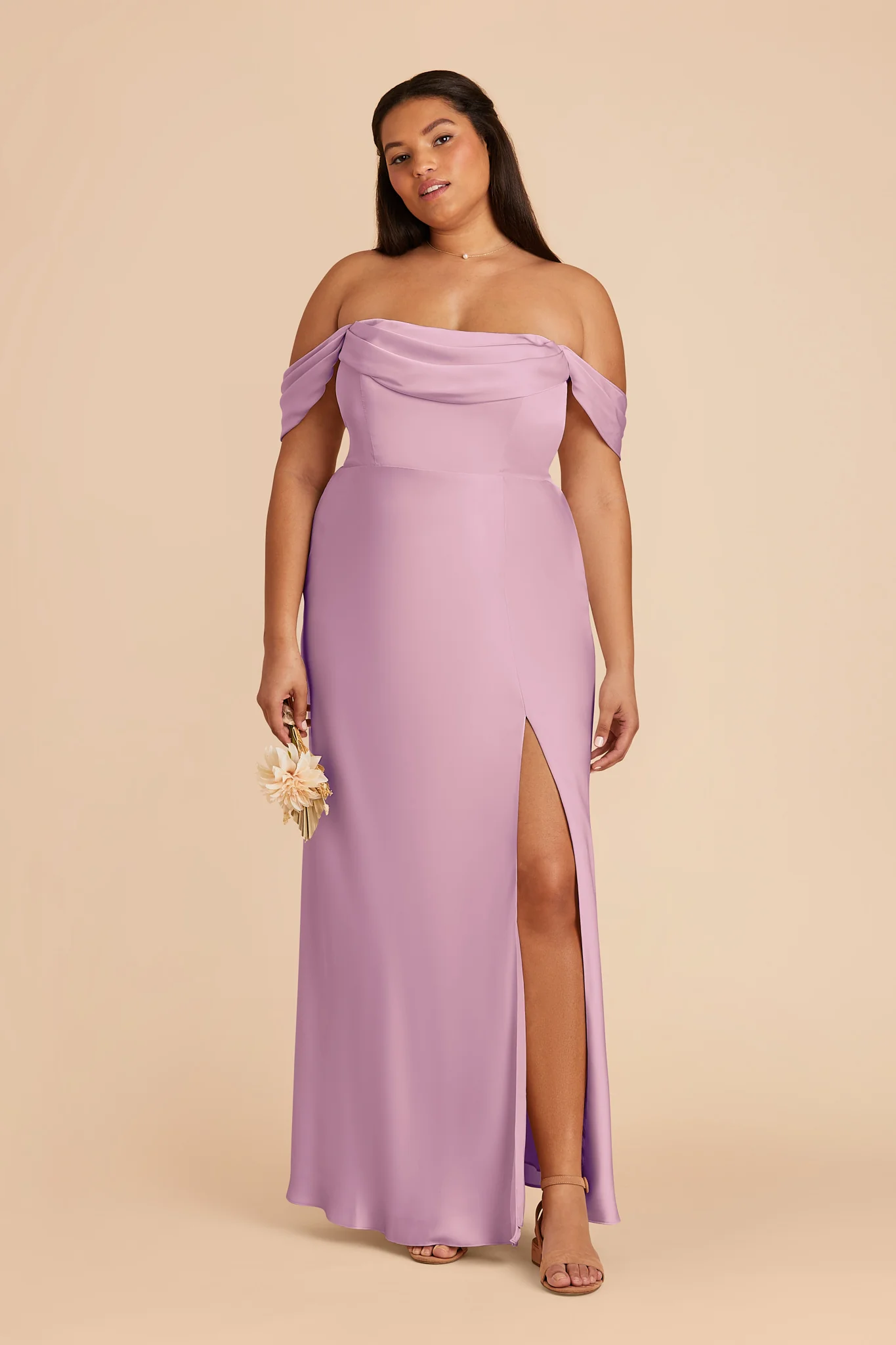 Mia Matte Satin Dress - Orchid - Image 2