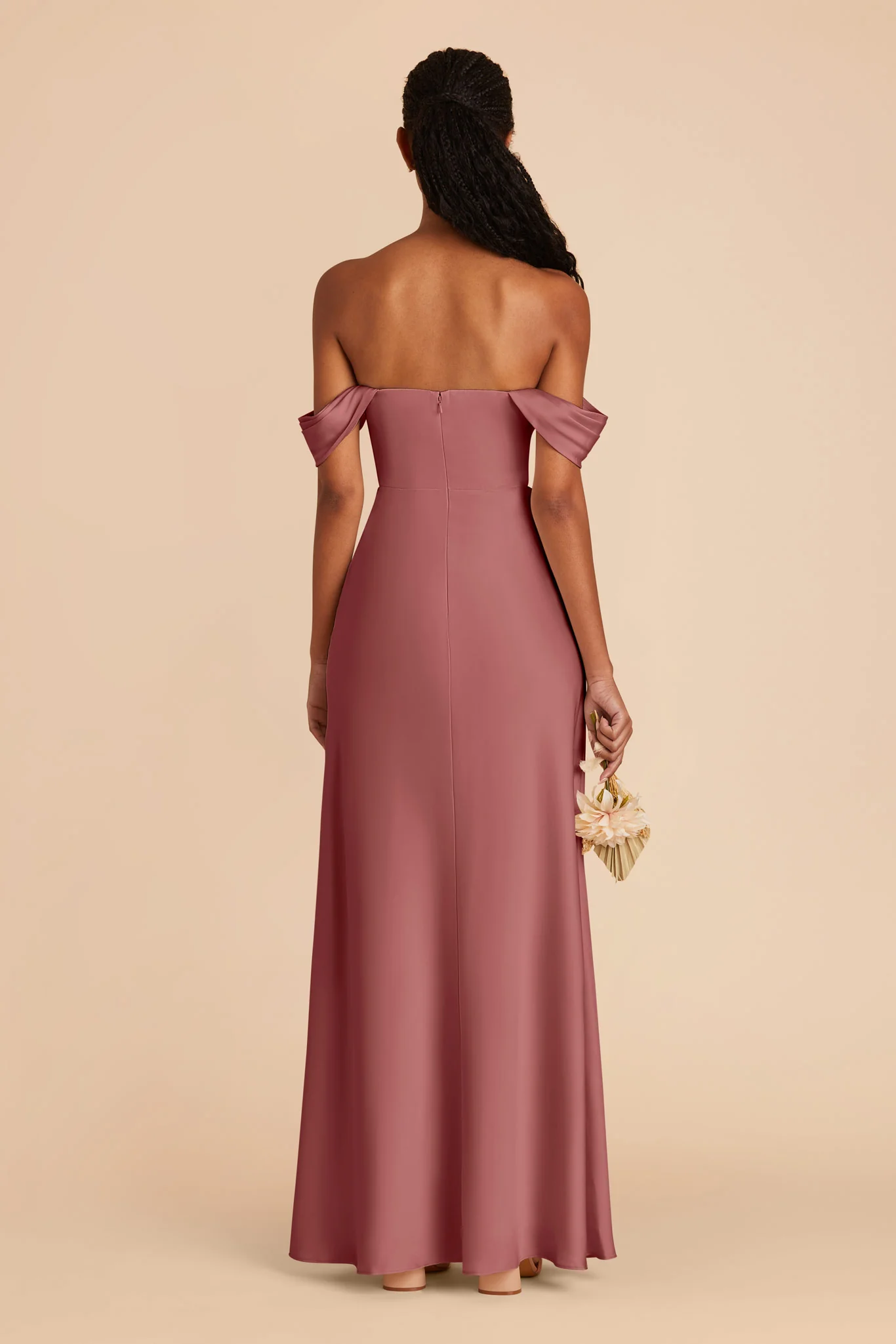 Mia Matte Satin Dress - Wild Rose - Image 8