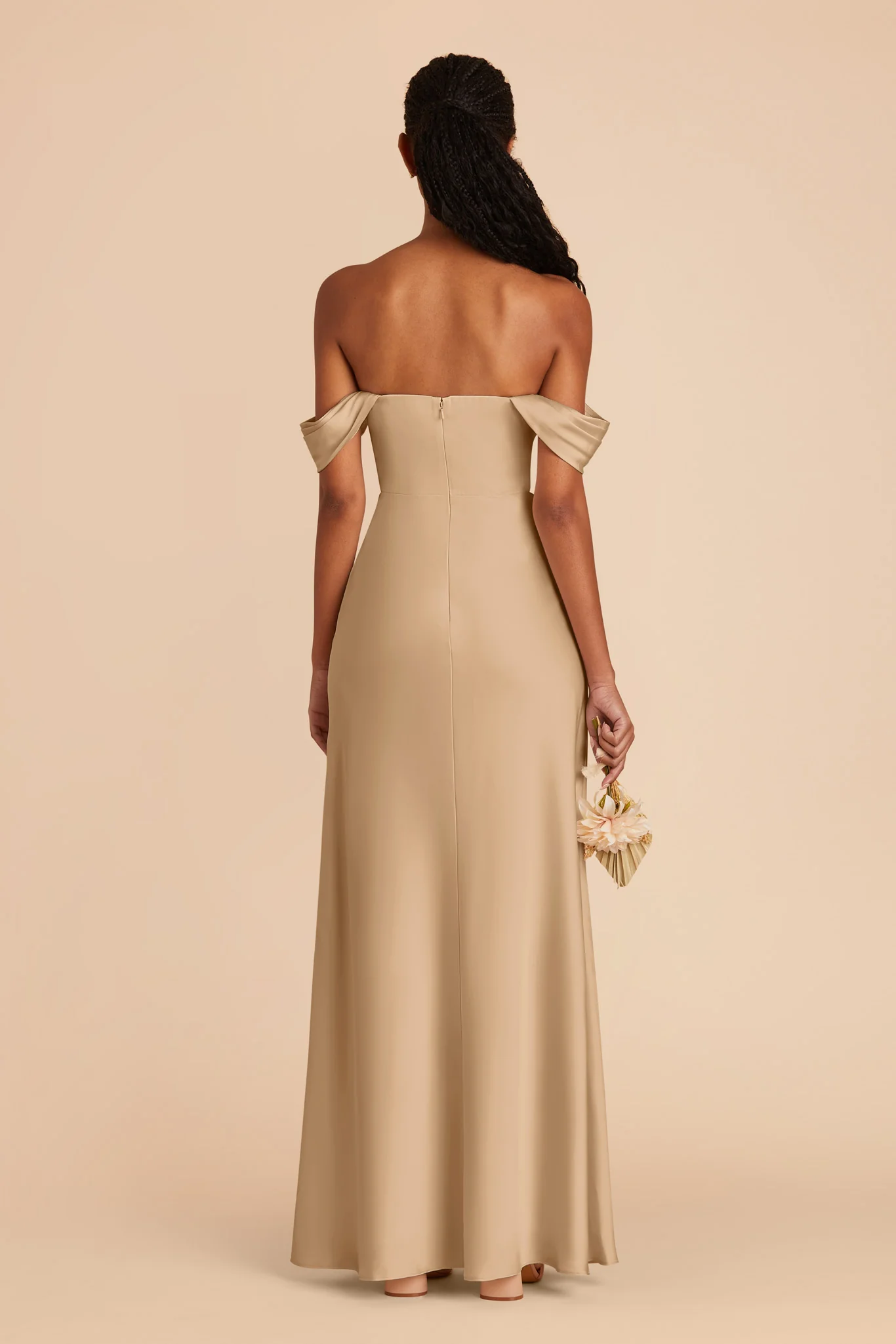 Mia Matte Satin Dress - Yellow Gold - Image 8
