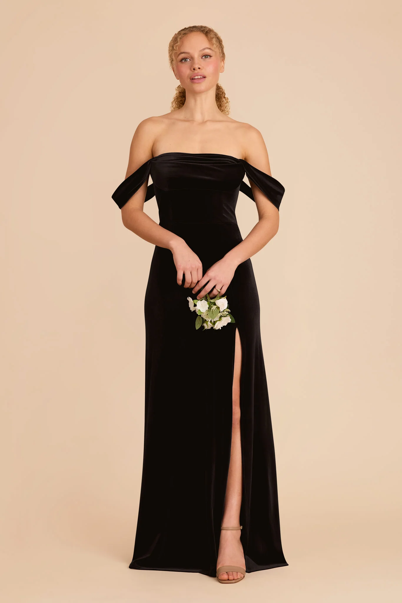 Mia Velvet Dress - Black - Image 5