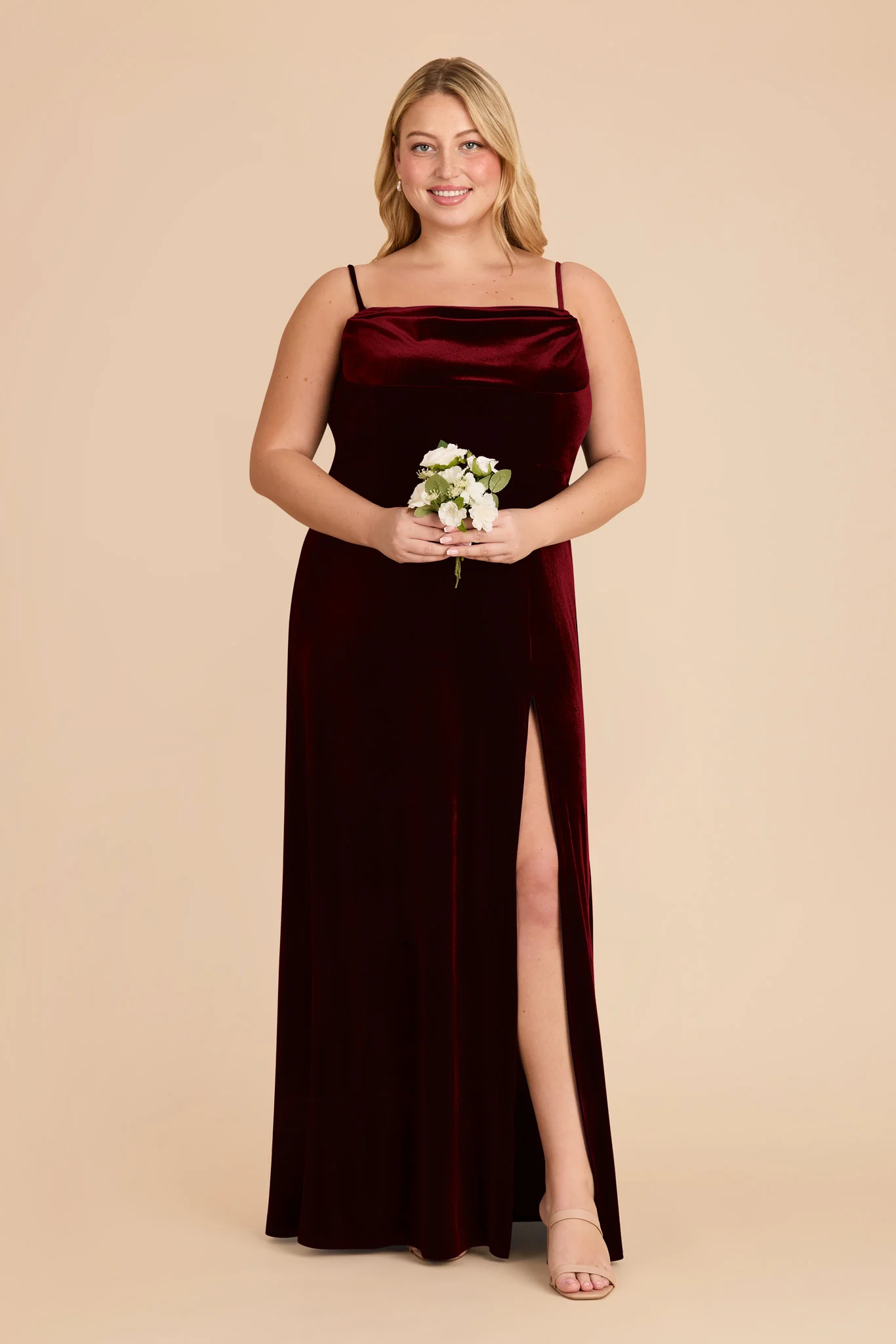 Mia Velvet Dress - Cabernet - Image 2