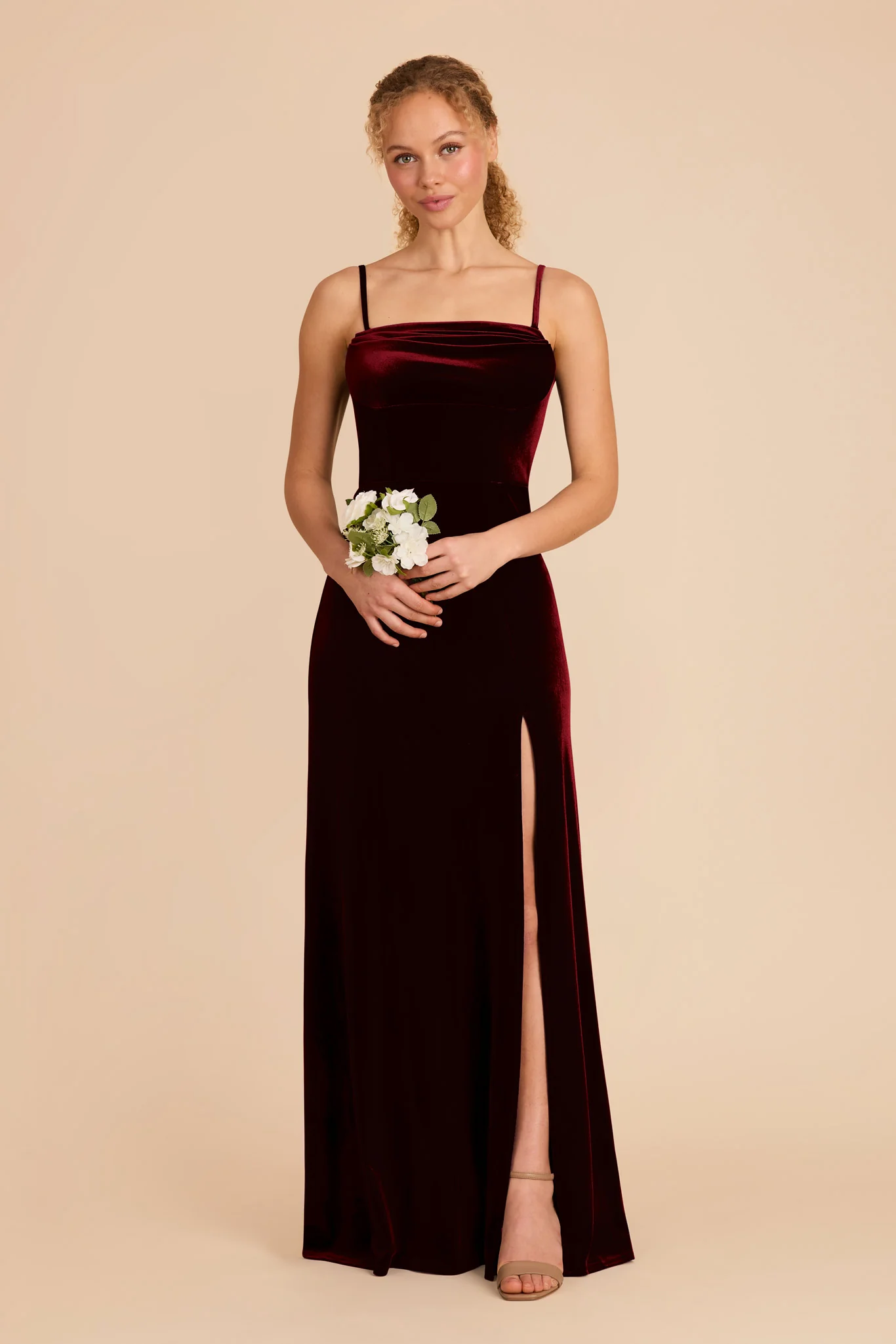 Mia Velvet Dress - Cabernet - Image 4