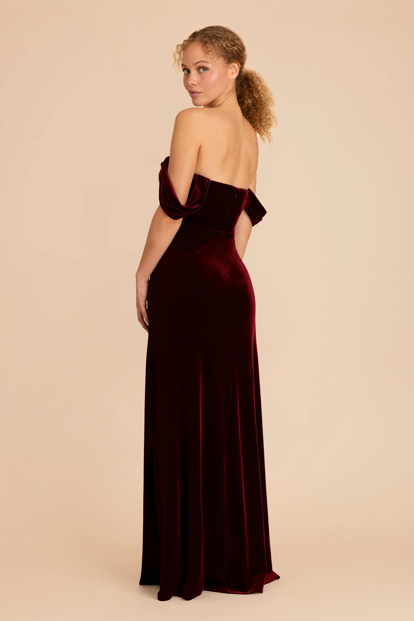 Mia Velvet Dress - Cabernet - Image 6