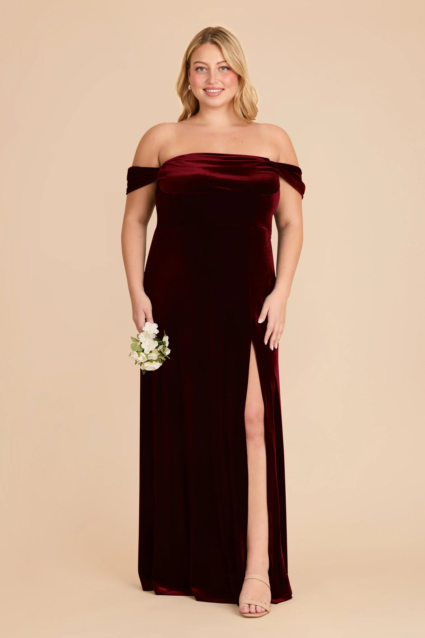 Mia Velvet Dress - Cabernet - Image 8