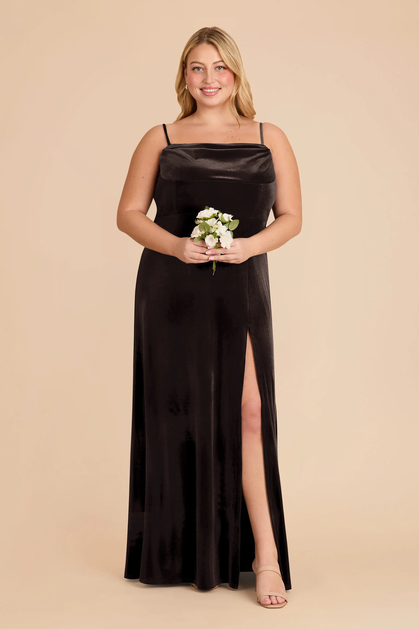 Mia Velvet Dress - Espresso - Image 10