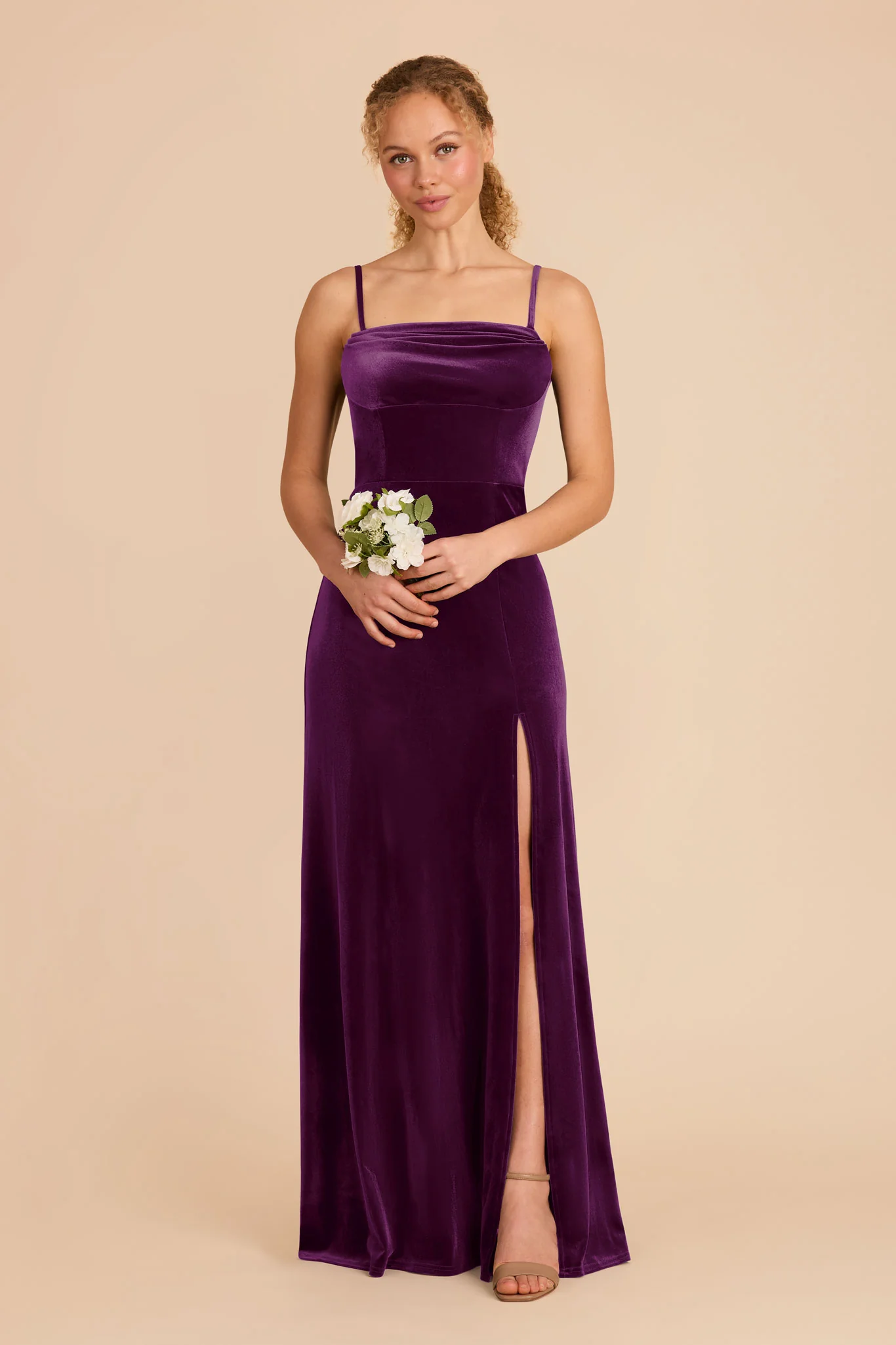 Mia Velvet Dress - Fig - Image 4