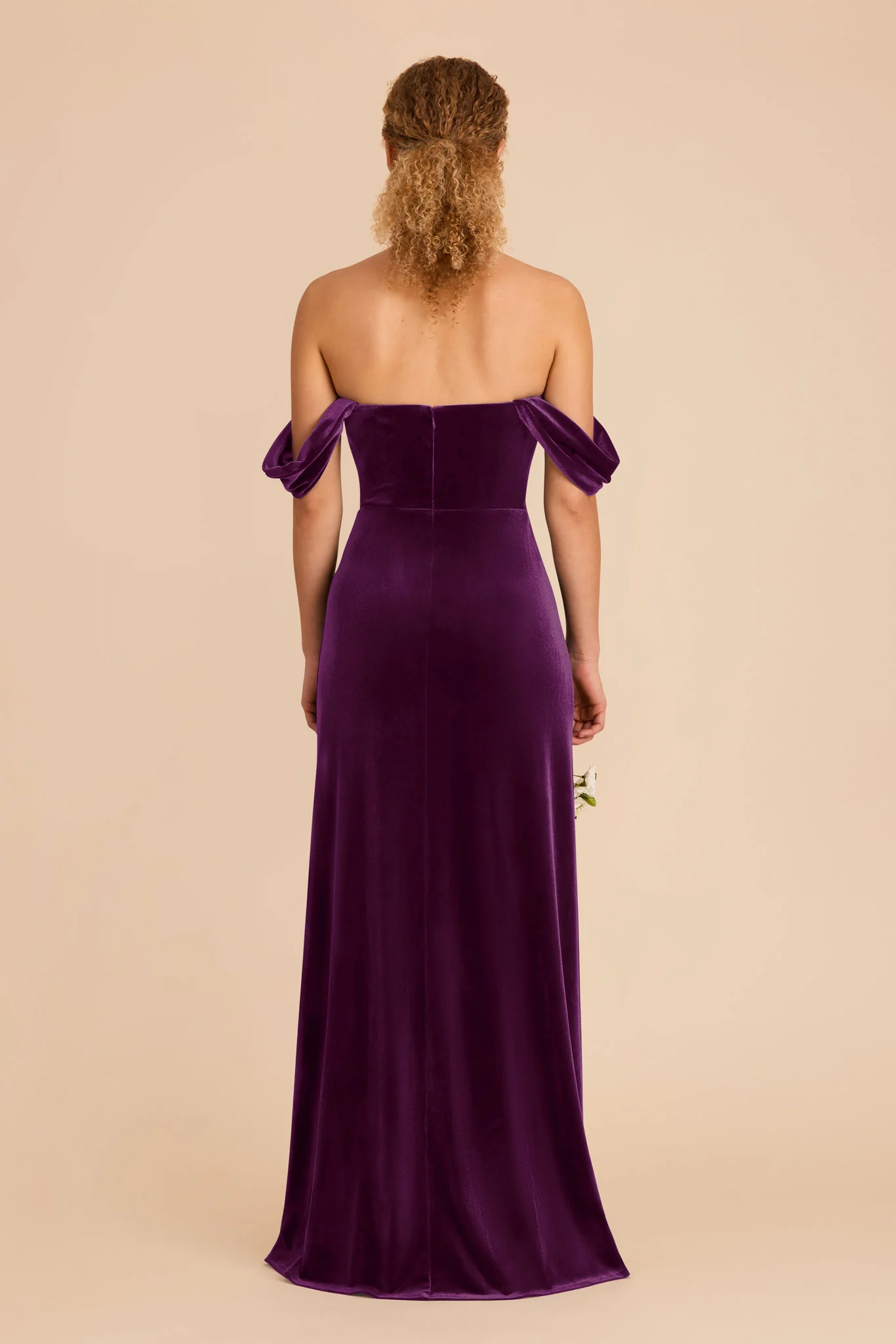 Mia Velvet Dress - Fig - Image 7