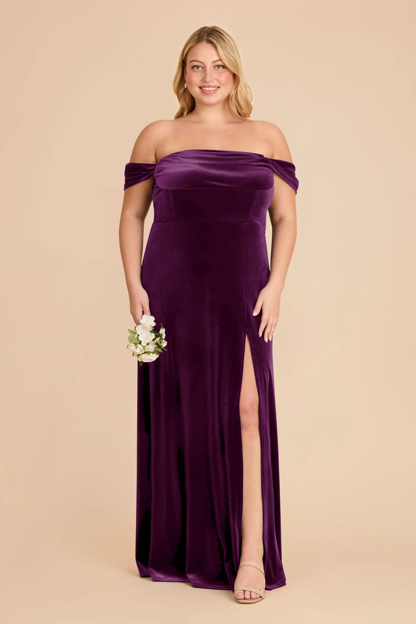 Mia Velvet Dress - Fig - Image 9