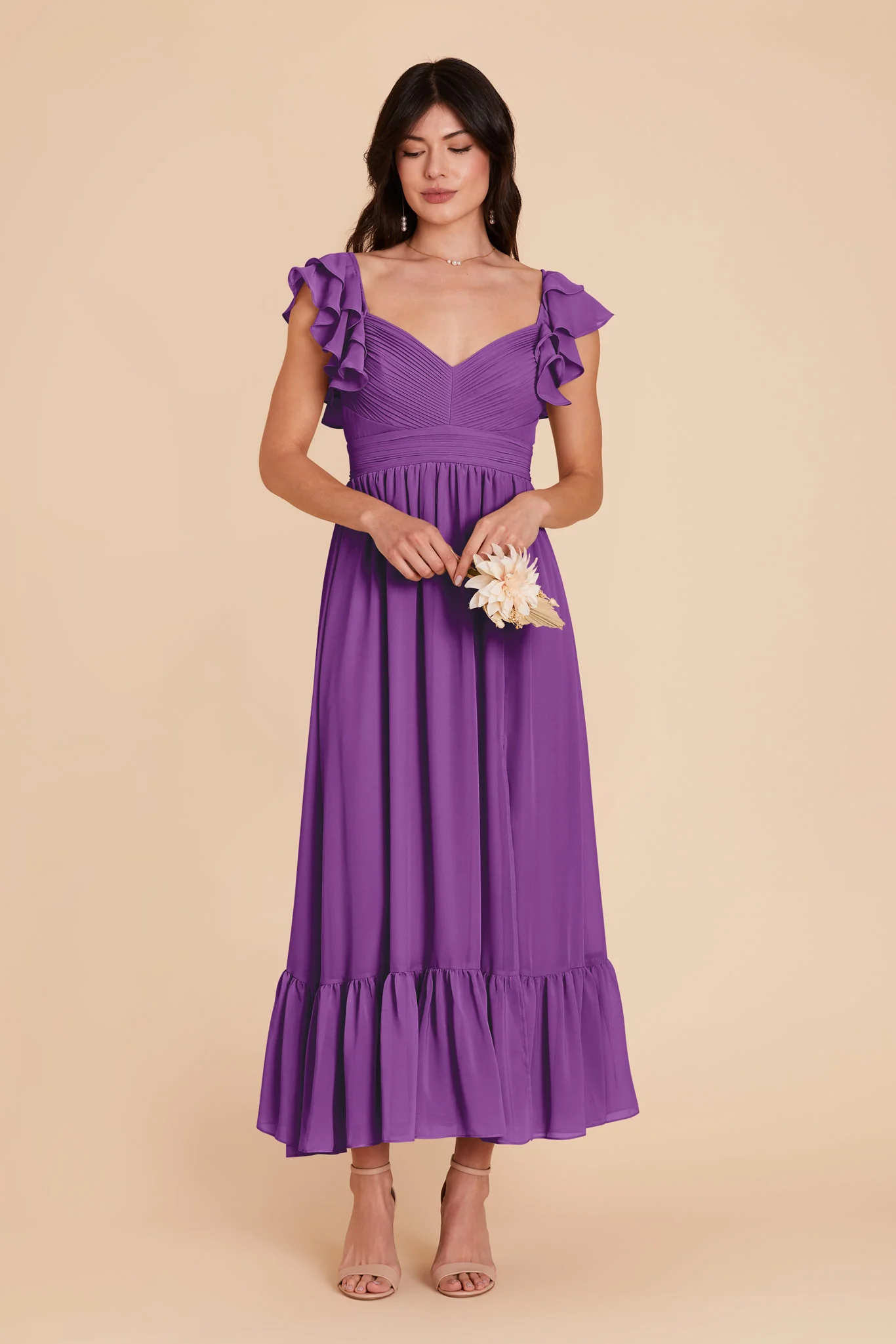 Michelle Chiffon Dress - Amethyst - Image 3