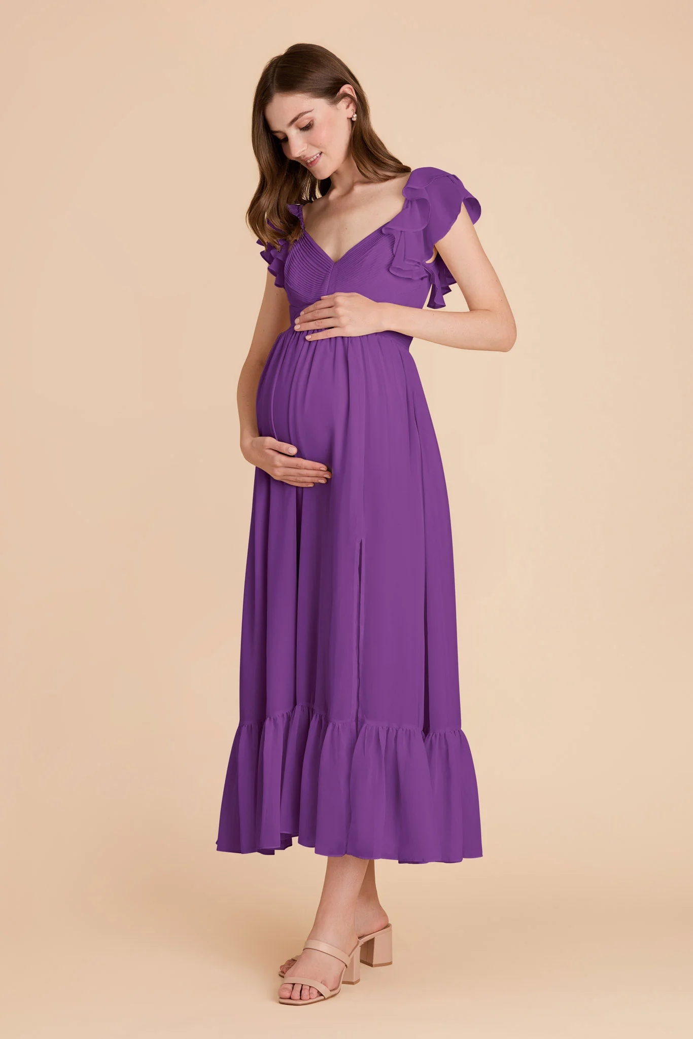 Michelle Chiffon Dress - Amethyst - Image 7