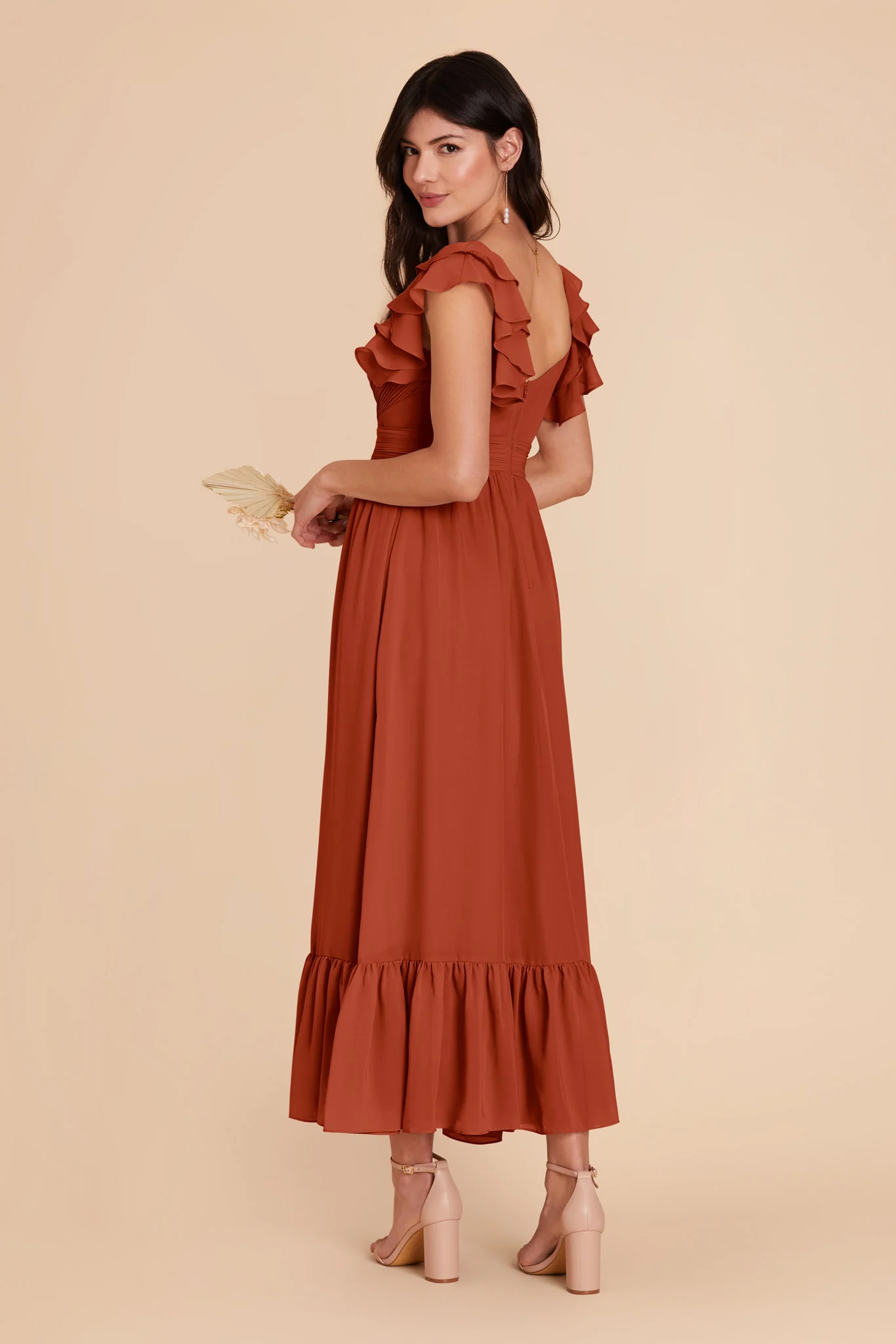 Michelle Chiffon Dress - Auburn - Image 5