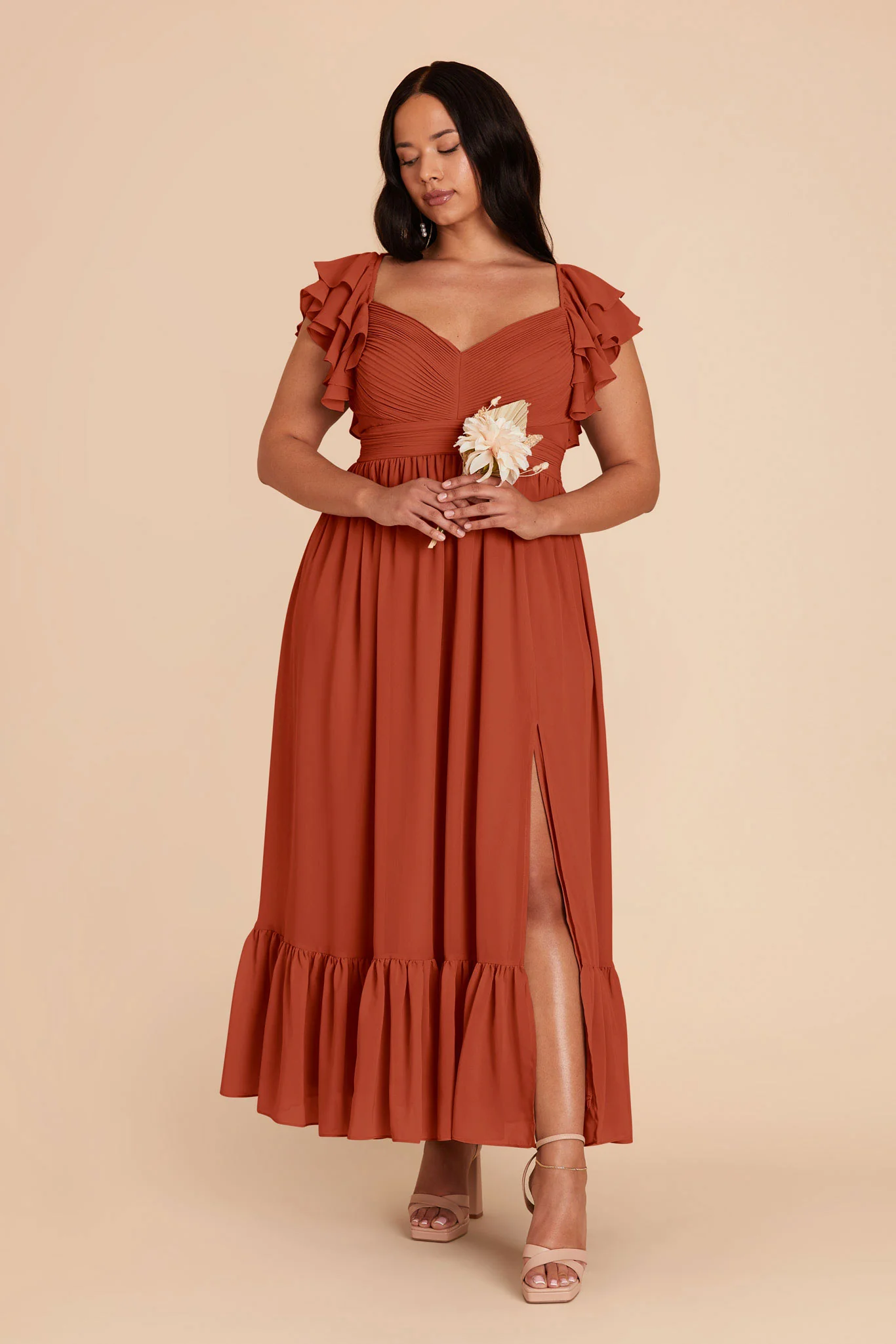 Michelle Chiffon Dress - Auburn - Image 8