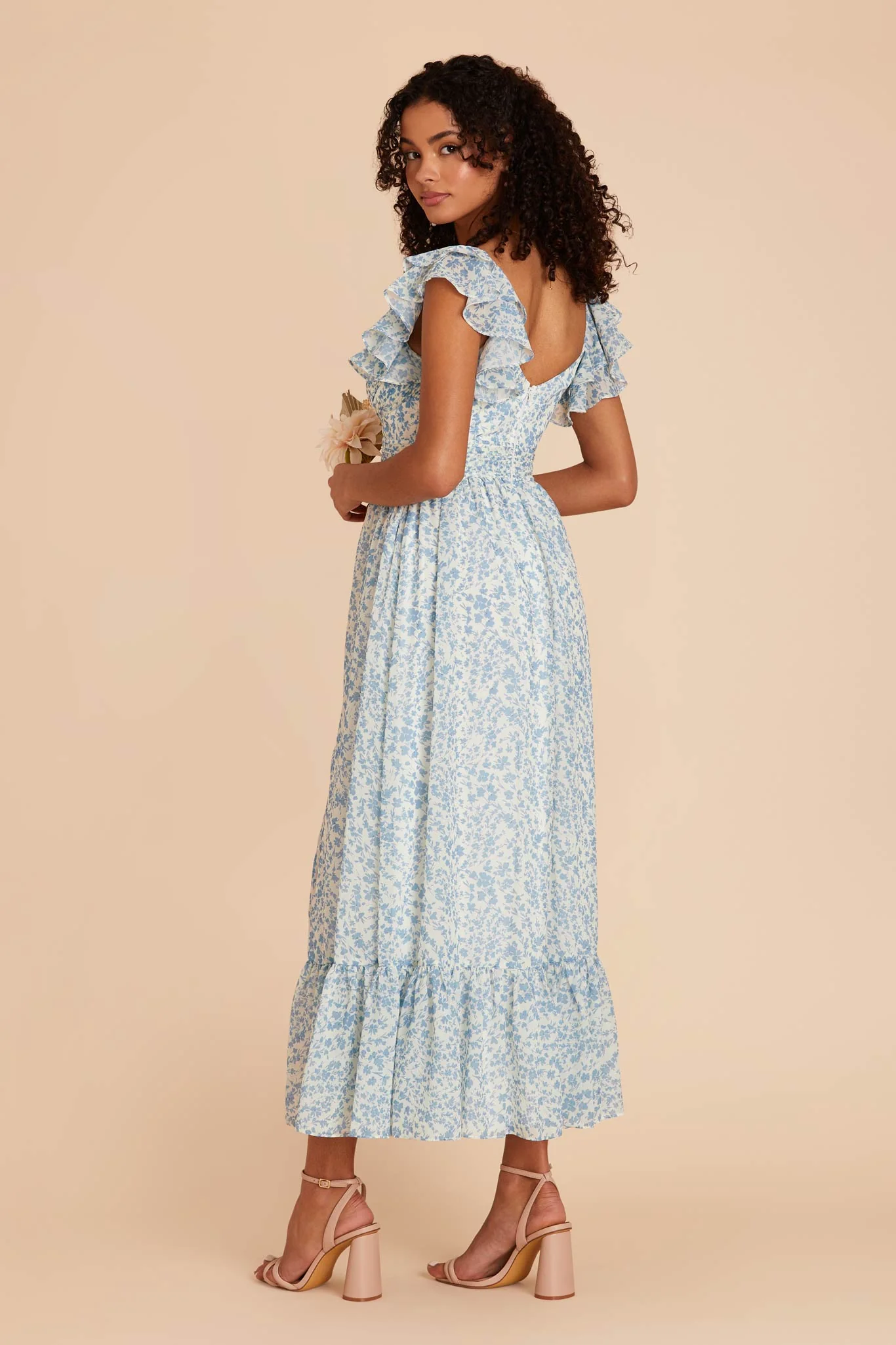 Michelle Chiffon Dress - Blue Dreamy Ditsy - Image 2