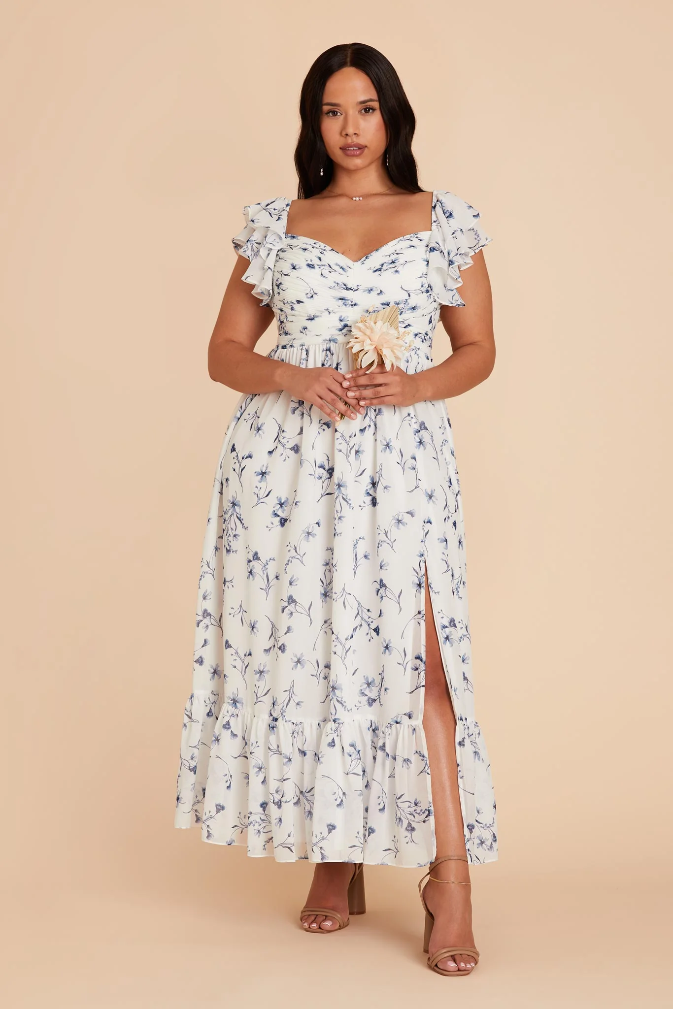 Michelle Chiffon Dress - Blue Le Fleur - Image 2