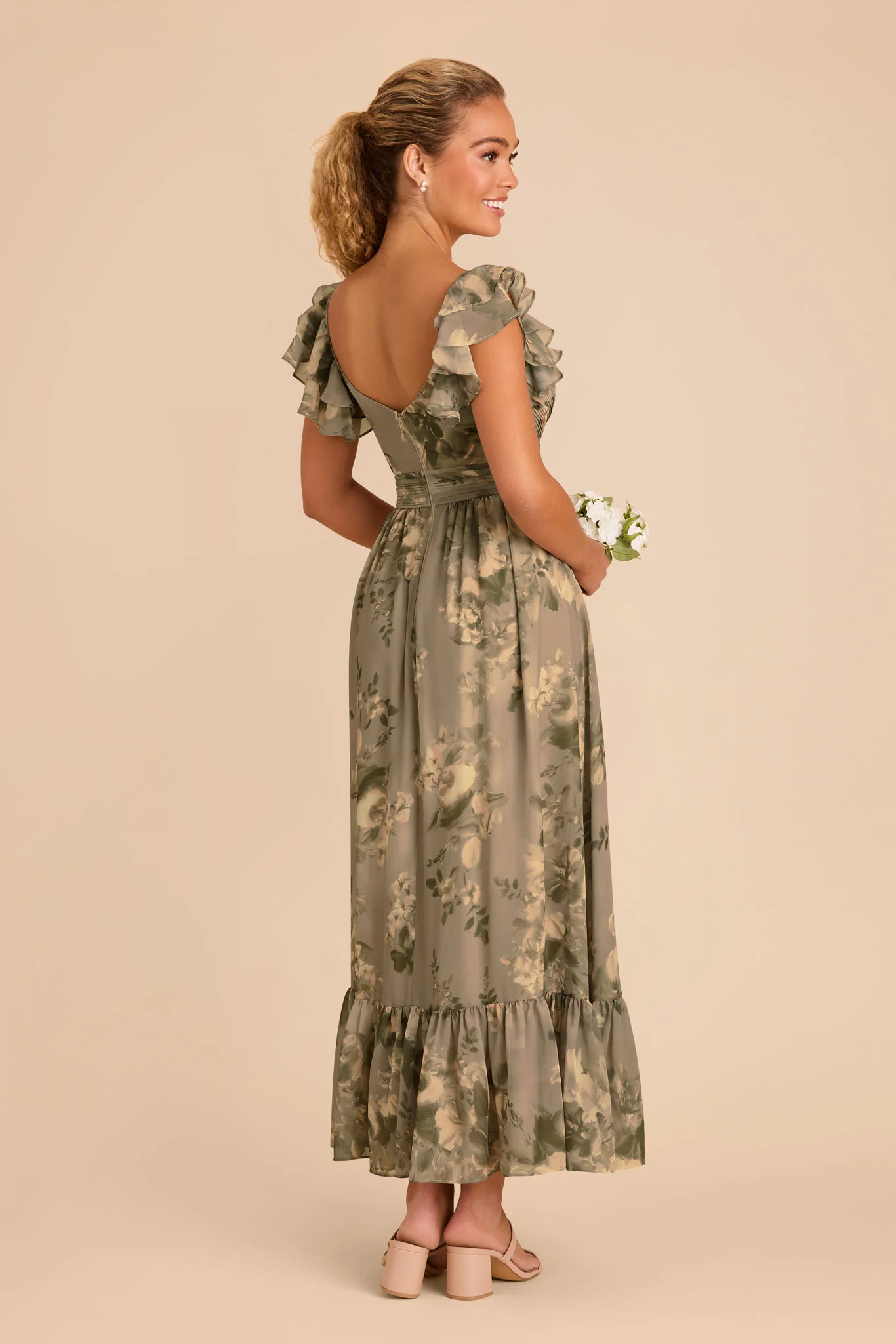 Michelle Chiffon Dress - Doe Painted Botanics - Image 3