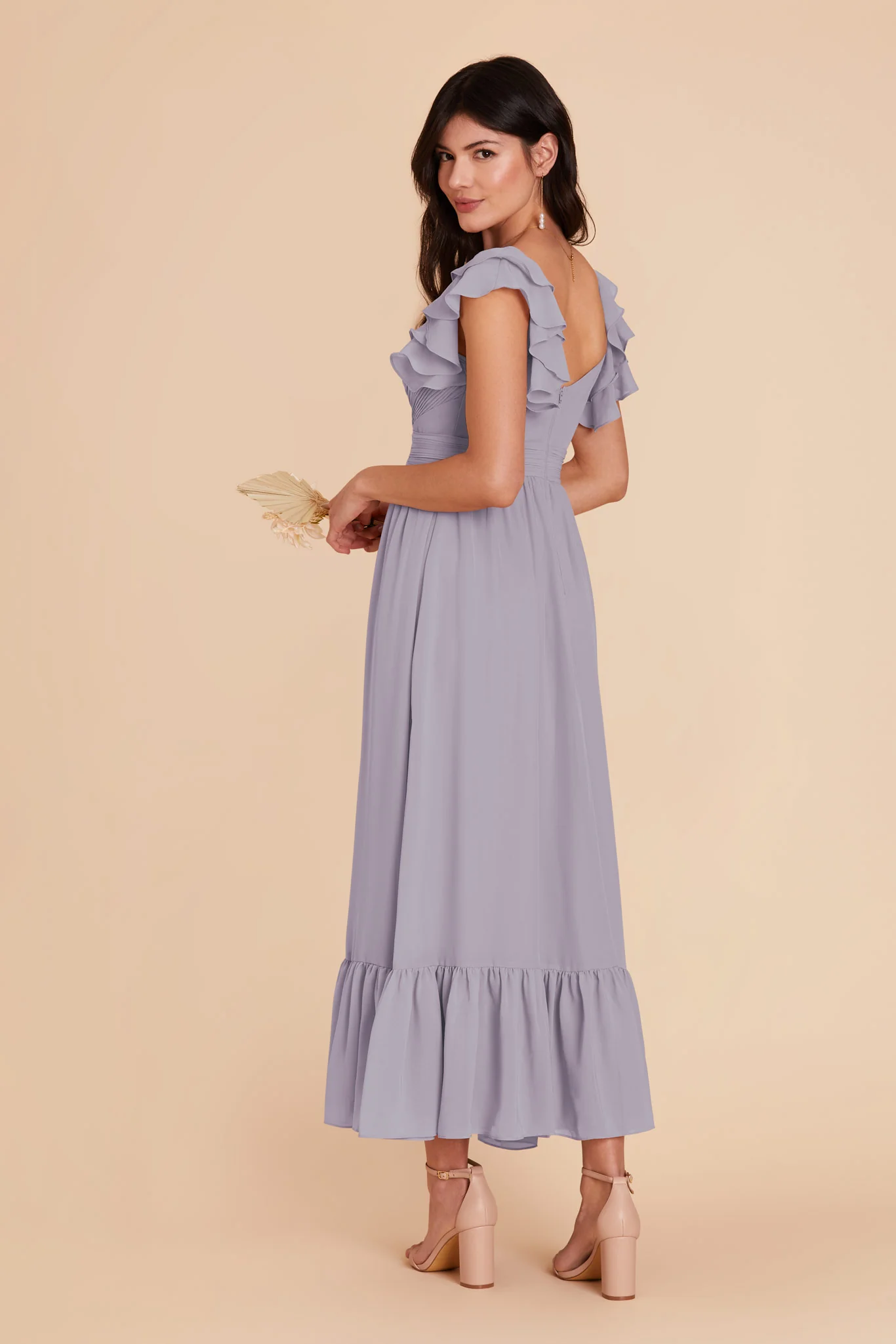 Michelle Chiffon Dress - Dusty Lilac - Image 5