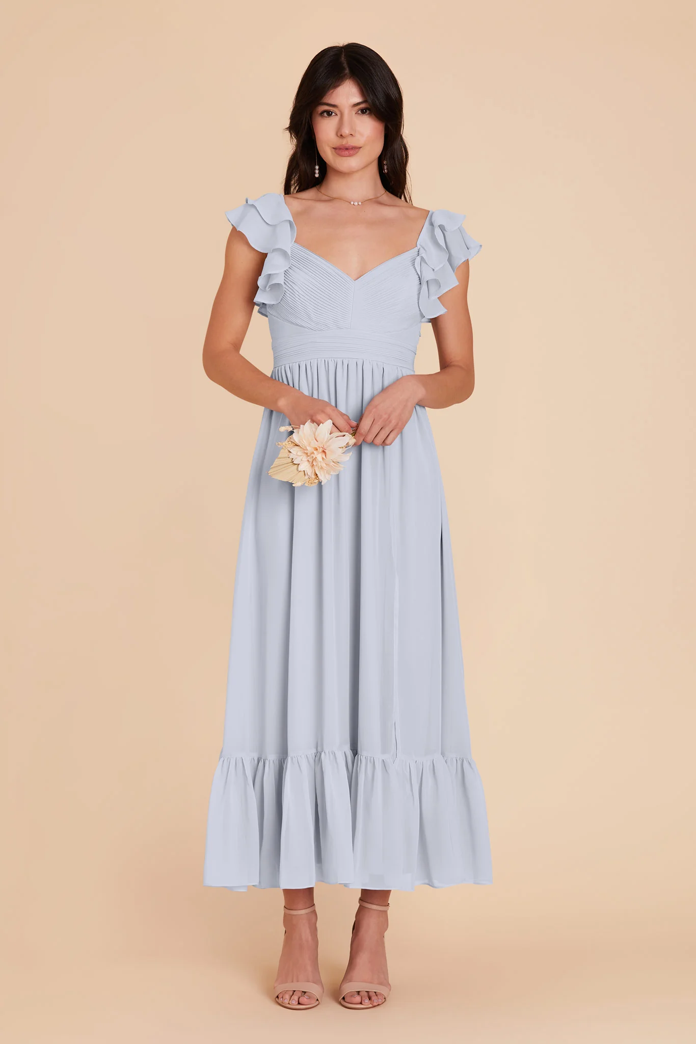 Michelle Chiffon Dress - Ice Blue - Image 3