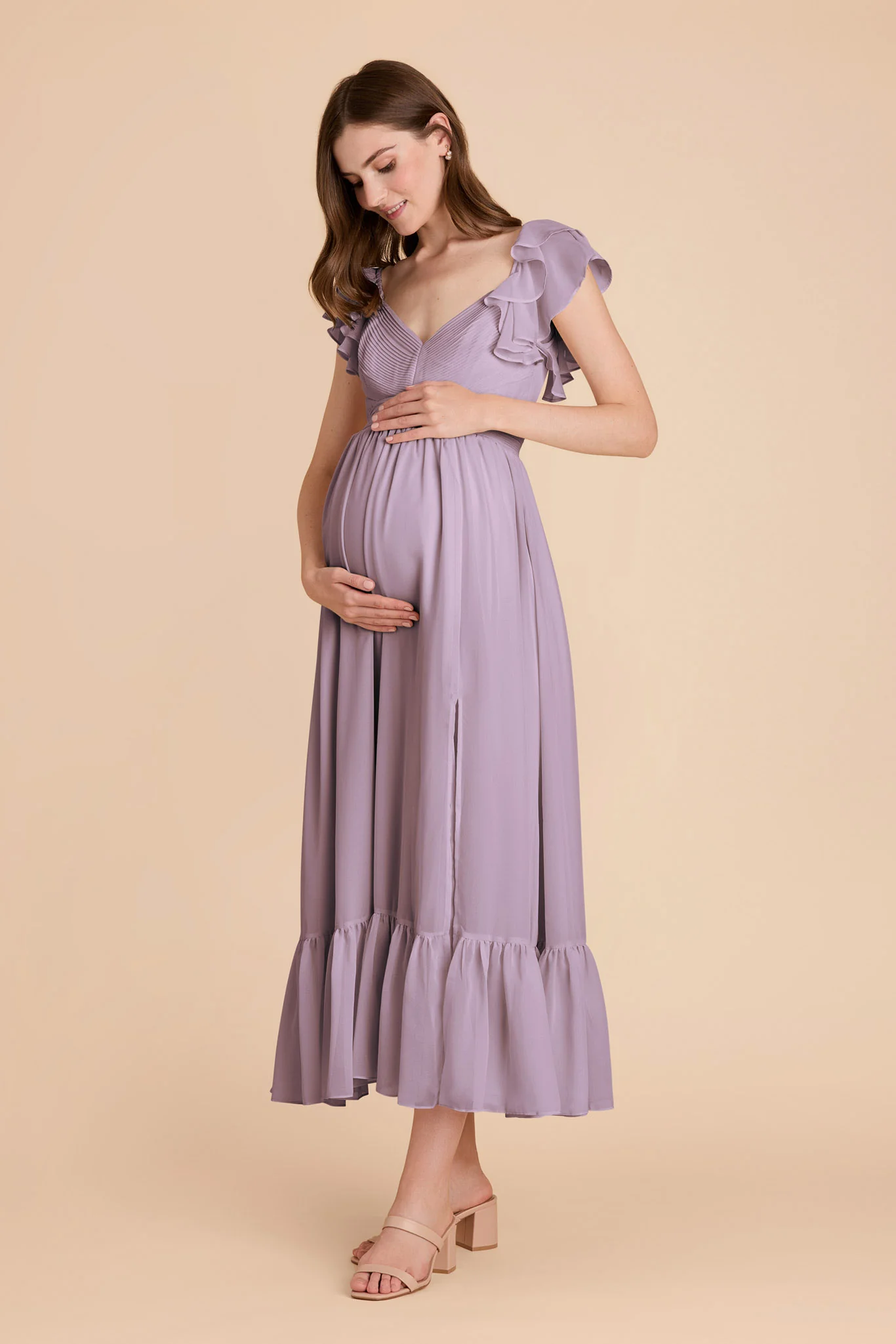 Michelle Chiffon Dress - Lavender - Image 2