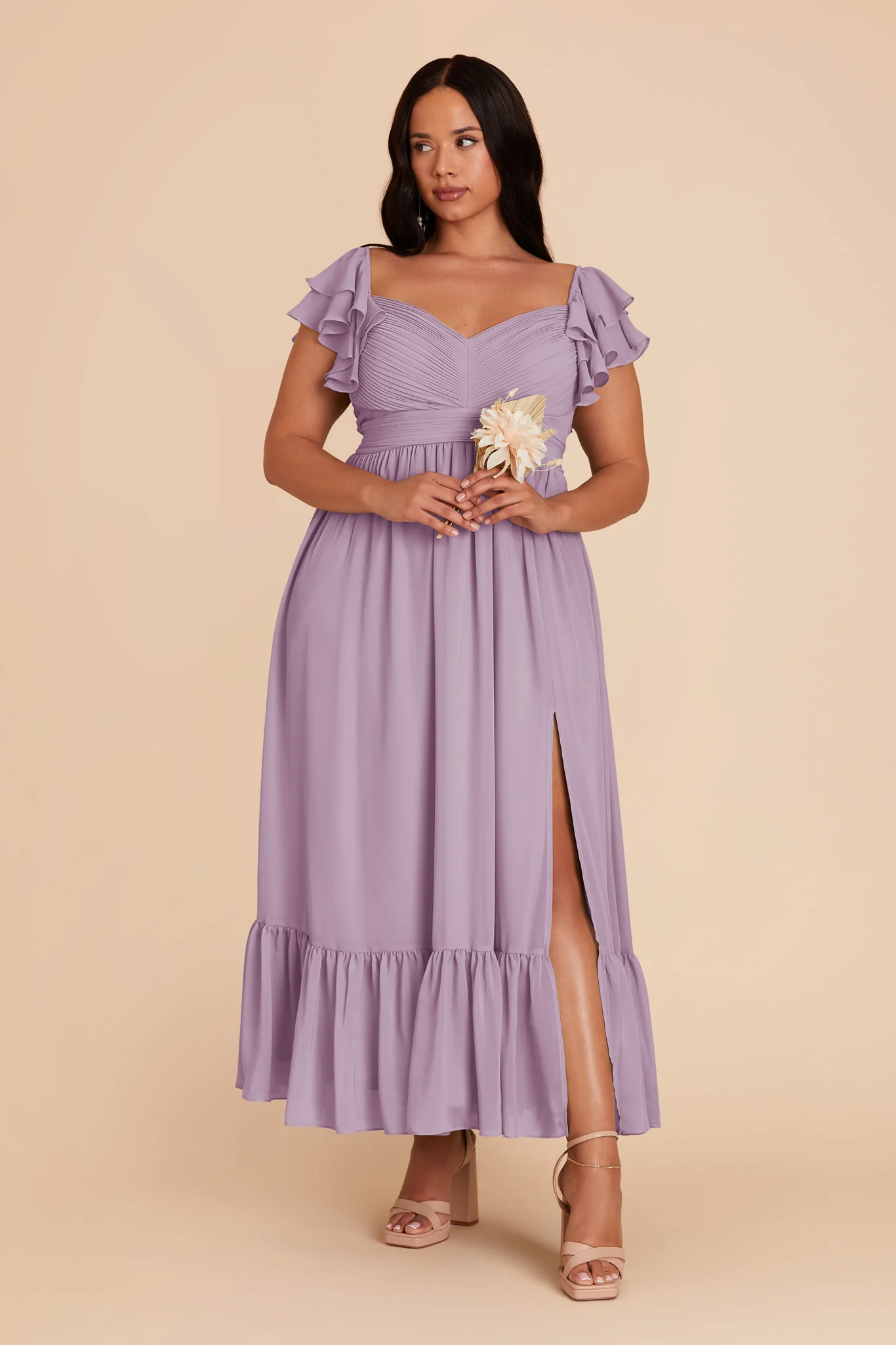 Michelle Chiffon Dress - Lavender - Image 3