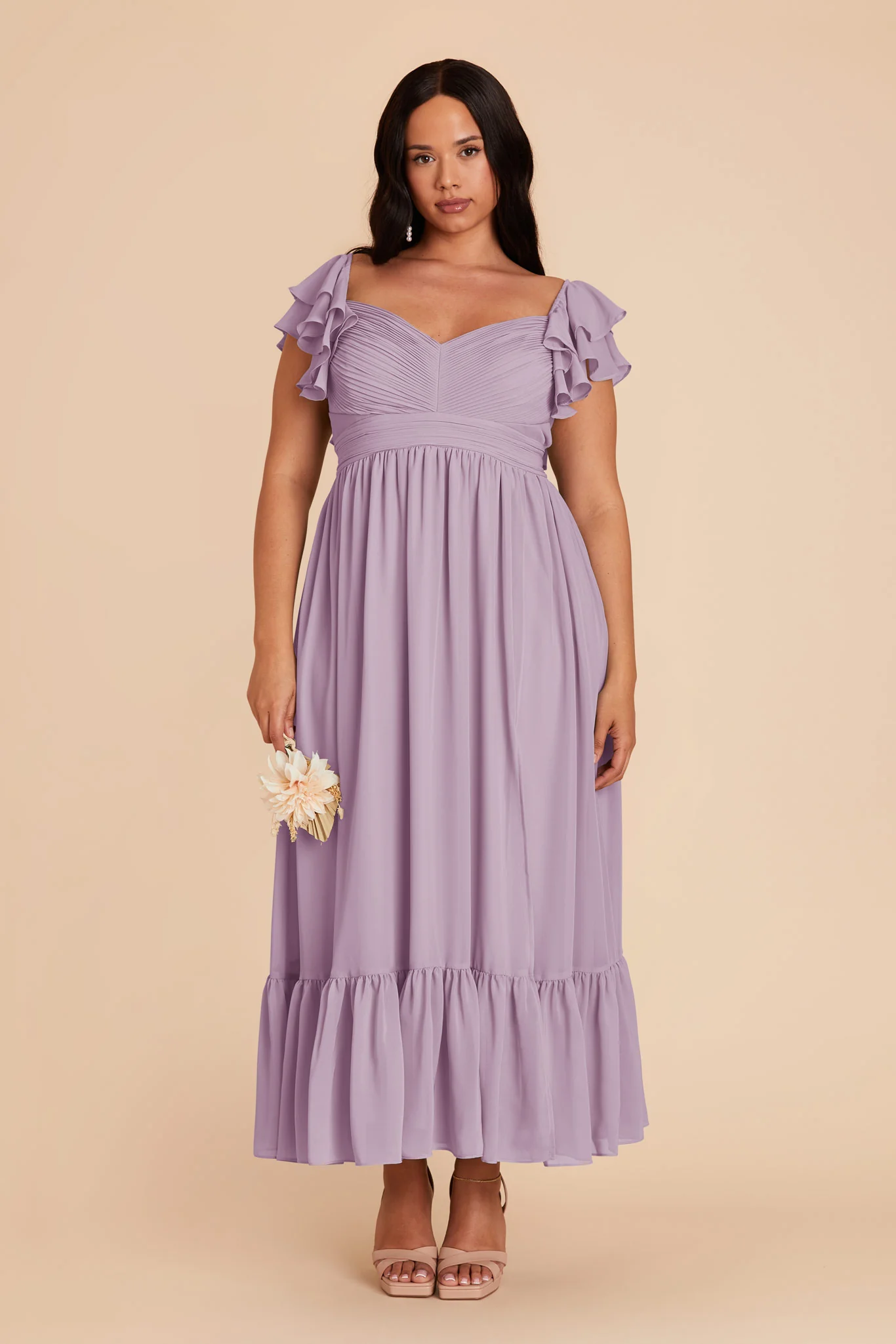 Michelle Chiffon Dress - Lavender - Image 7