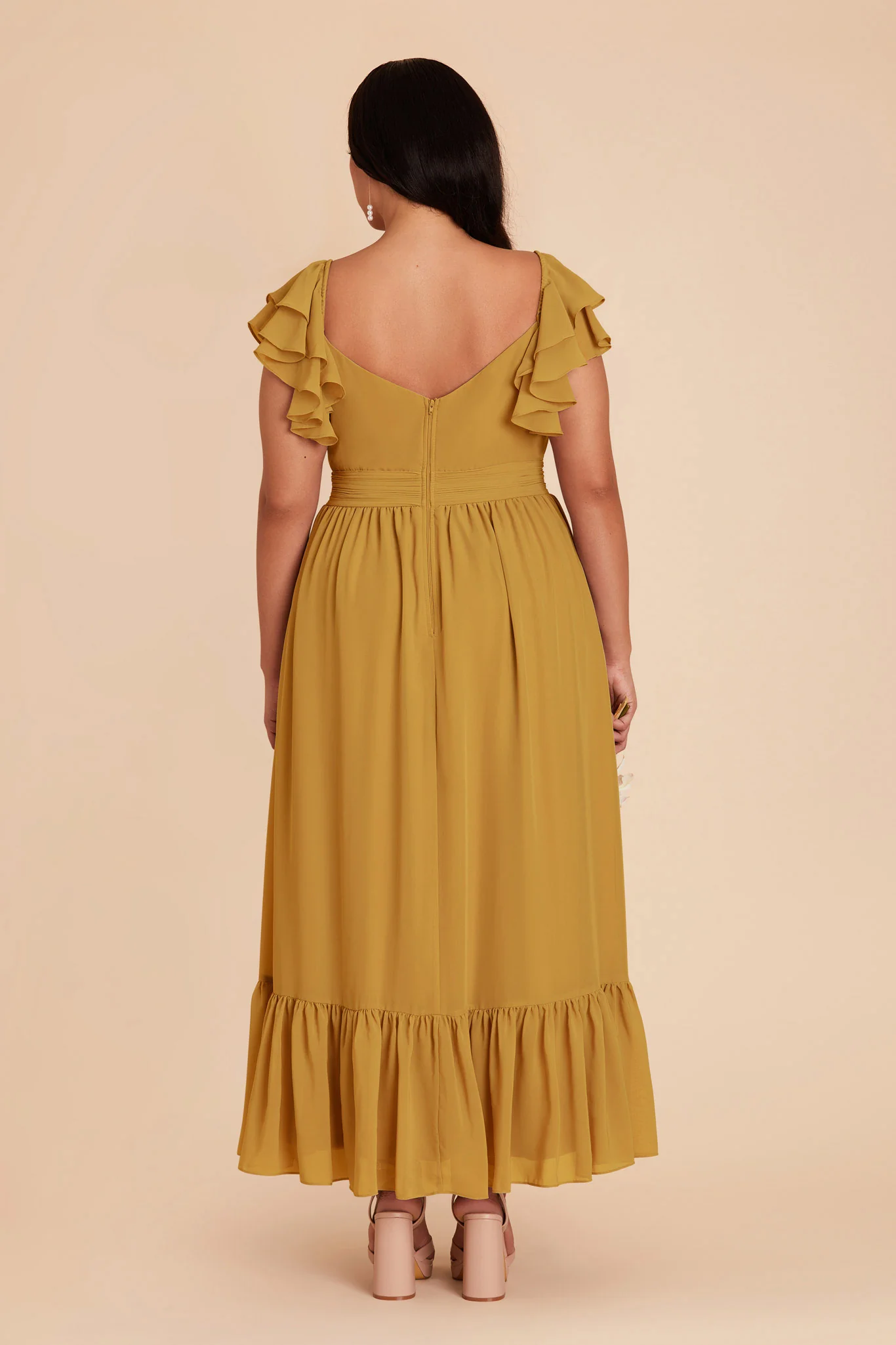 Michelle Chiffon Dress - Marigold - Image 10
