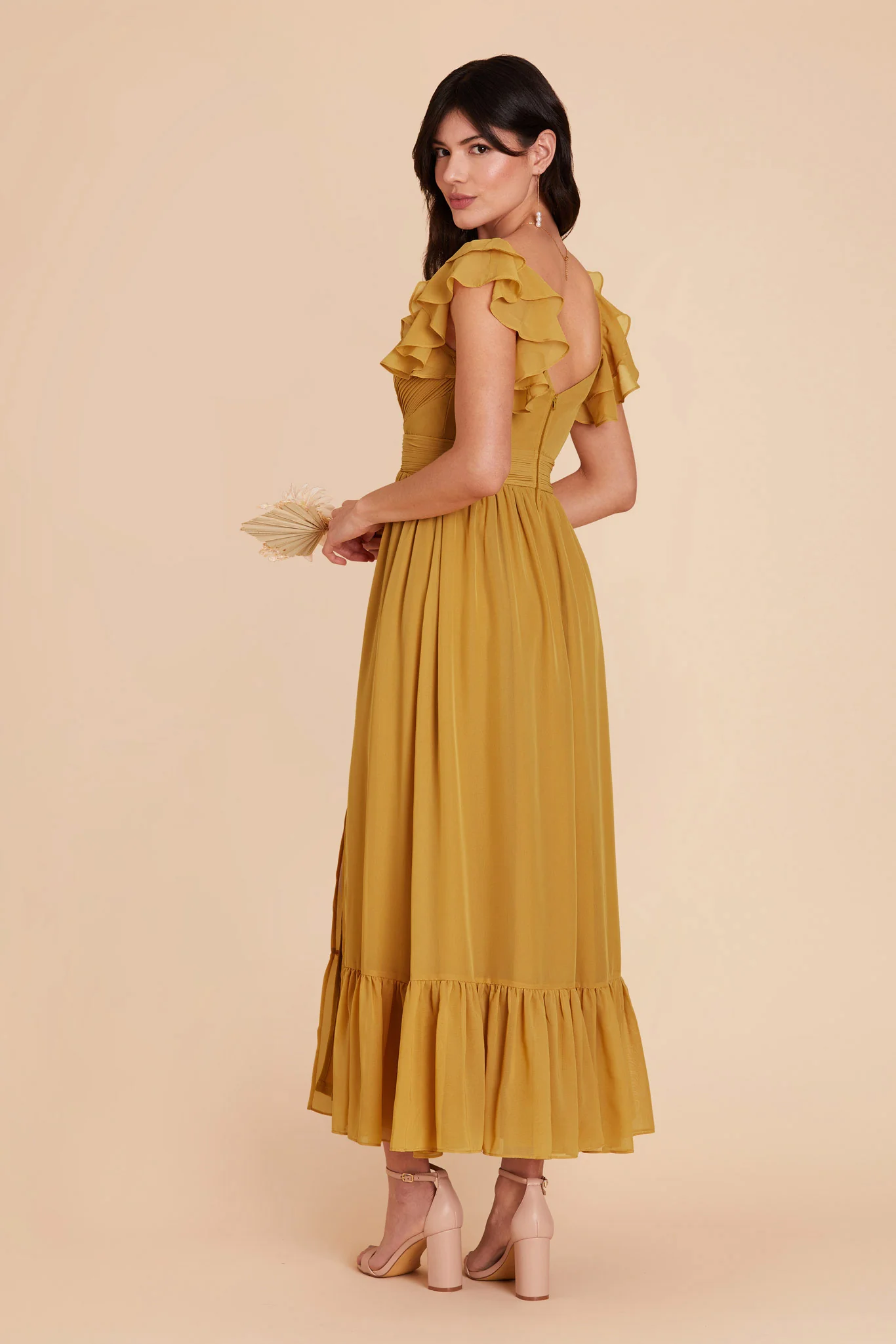 Michelle Chiffon Dress - Marigold - Image 4