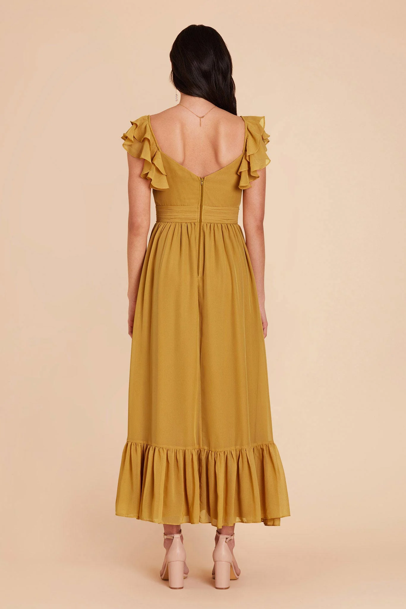 Michelle Chiffon Dress - Marigold - Image 6