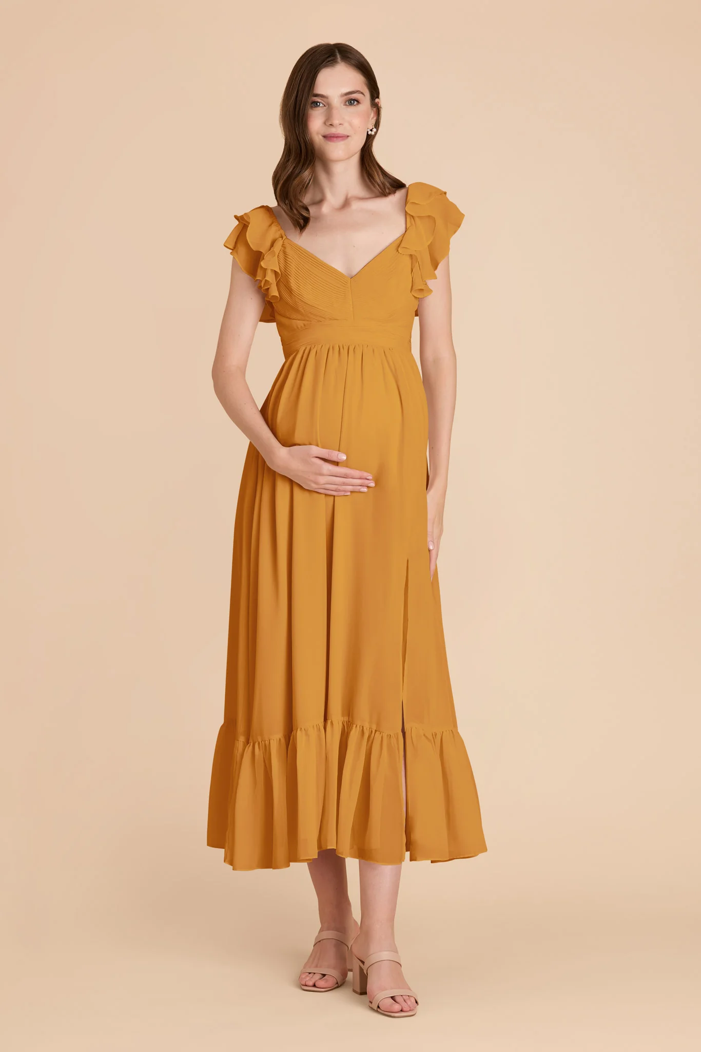 Michelle Chiffon Dress - Marigold - Image 7
