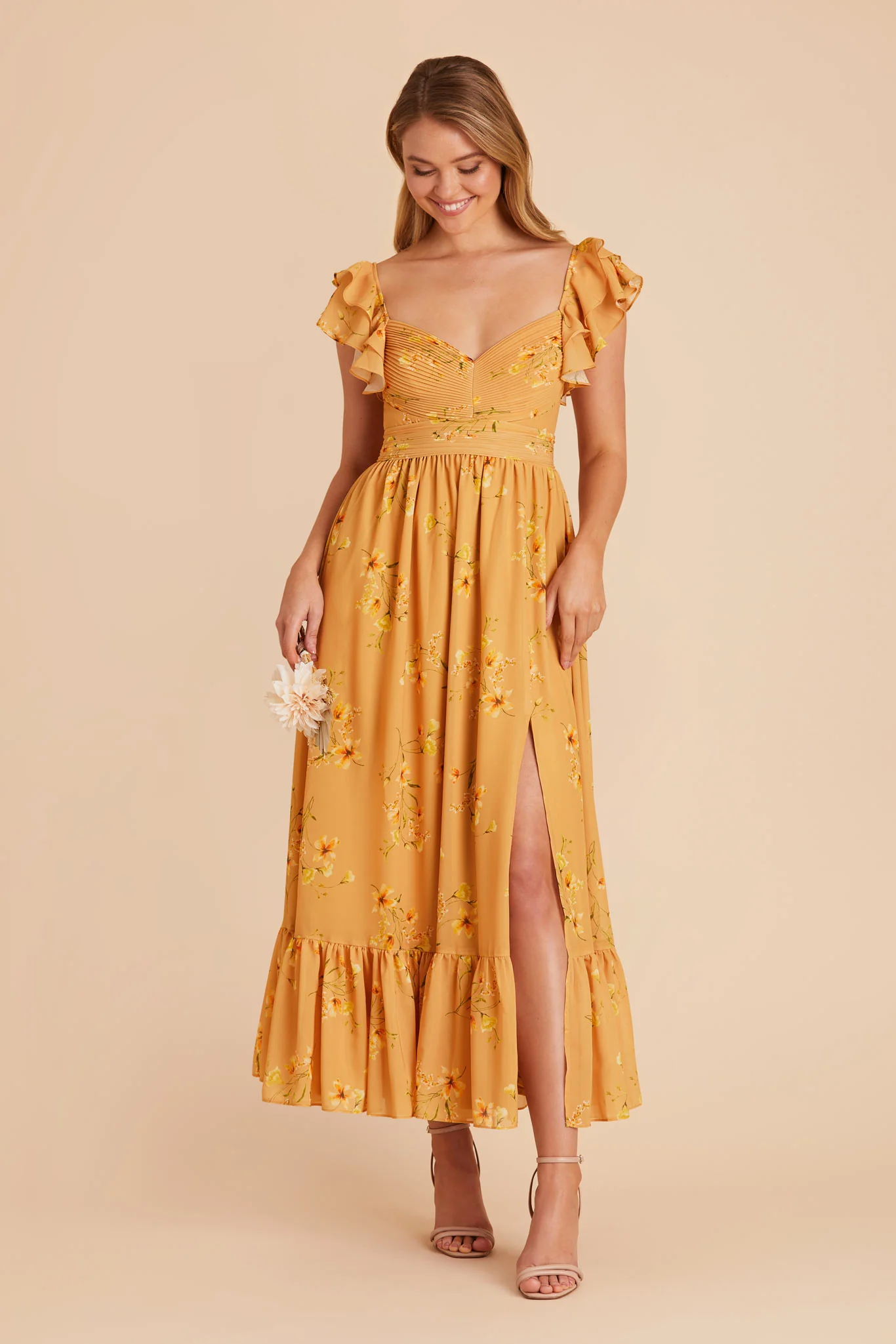 Michelle Chiffon Dress - Marigold Le Fleur - Image 3