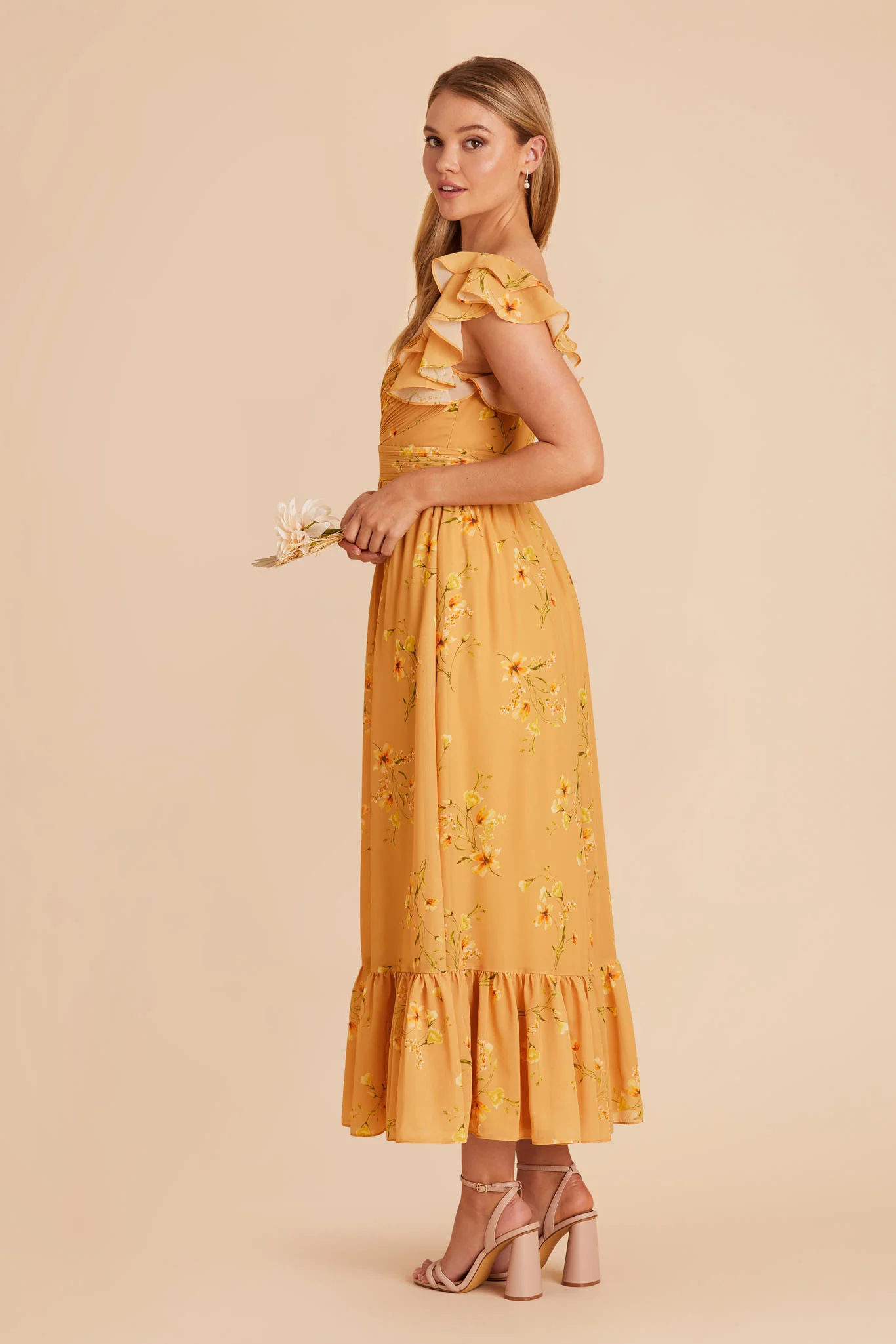 Michelle Chiffon Dress - Marigold Le Fleur - Image 4
