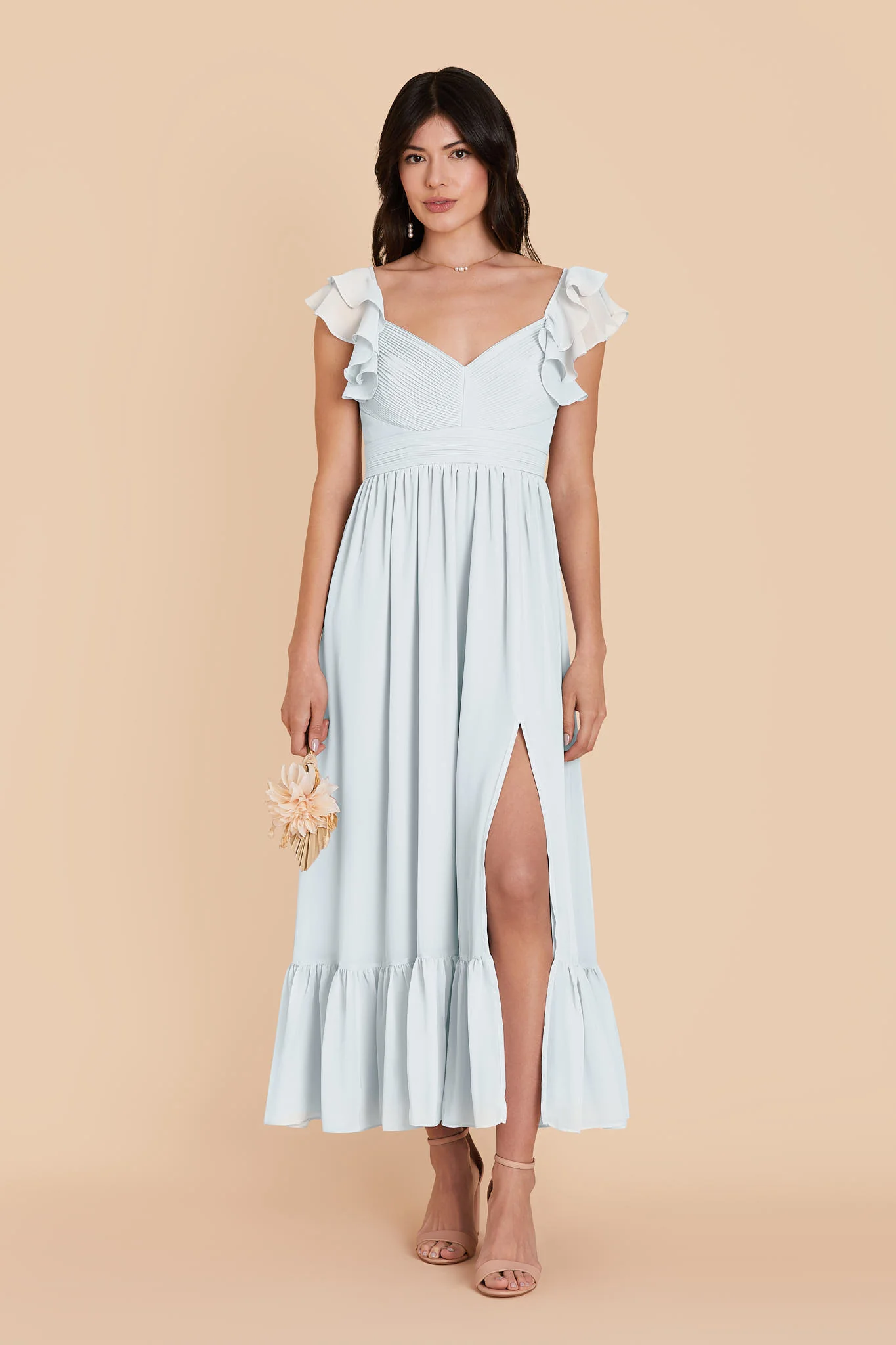 Michelle Chiffon Dress - Mist Blue - Image 3