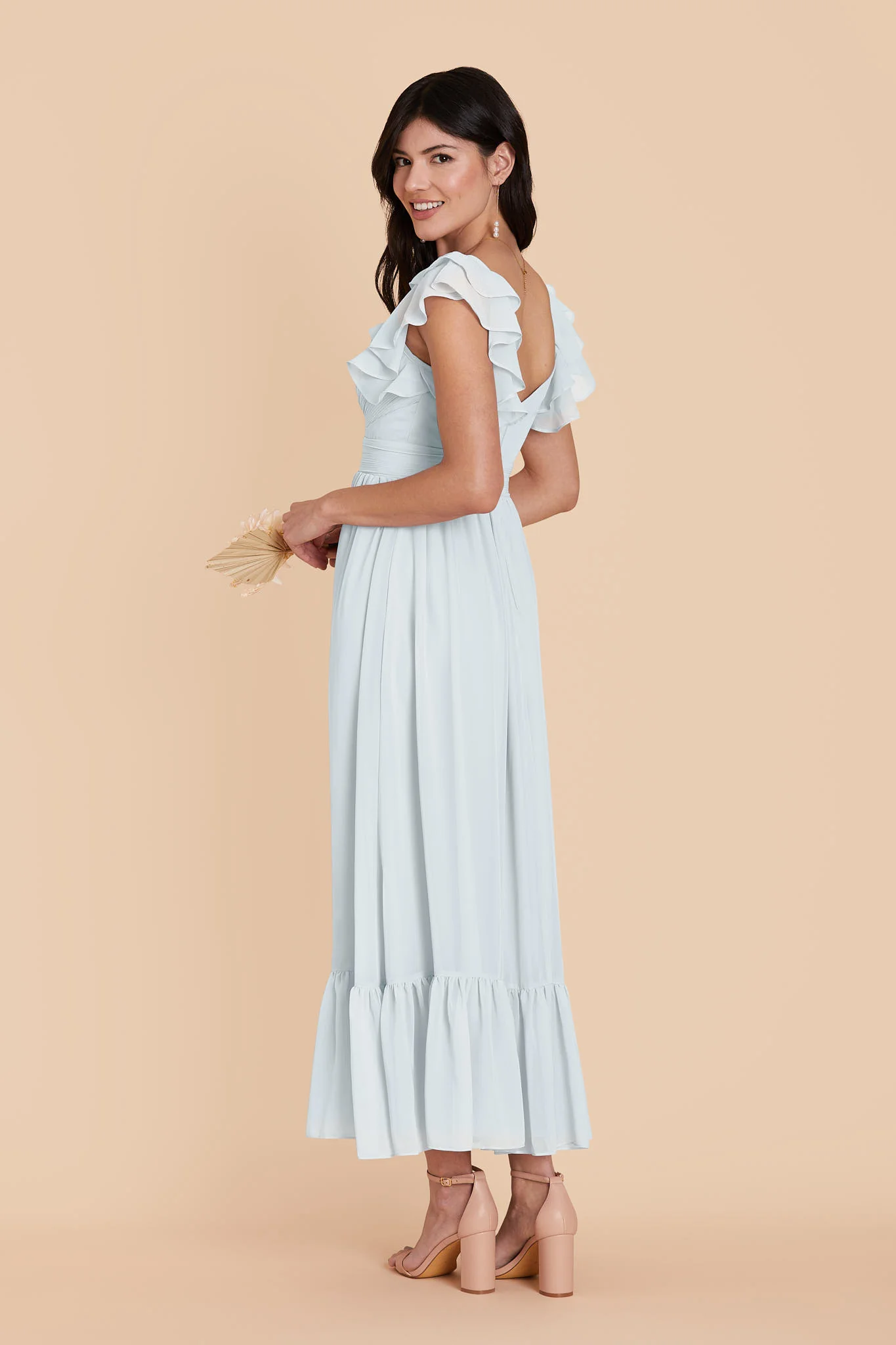 Michelle Chiffon Dress - Mist Blue - Image 4