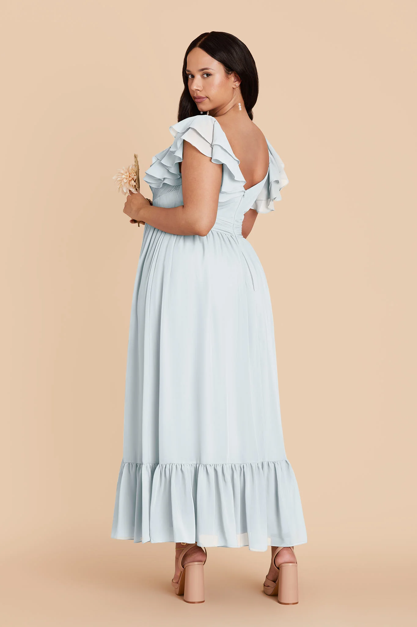 Michelle Chiffon Dress - Mist Blue - Image 7
