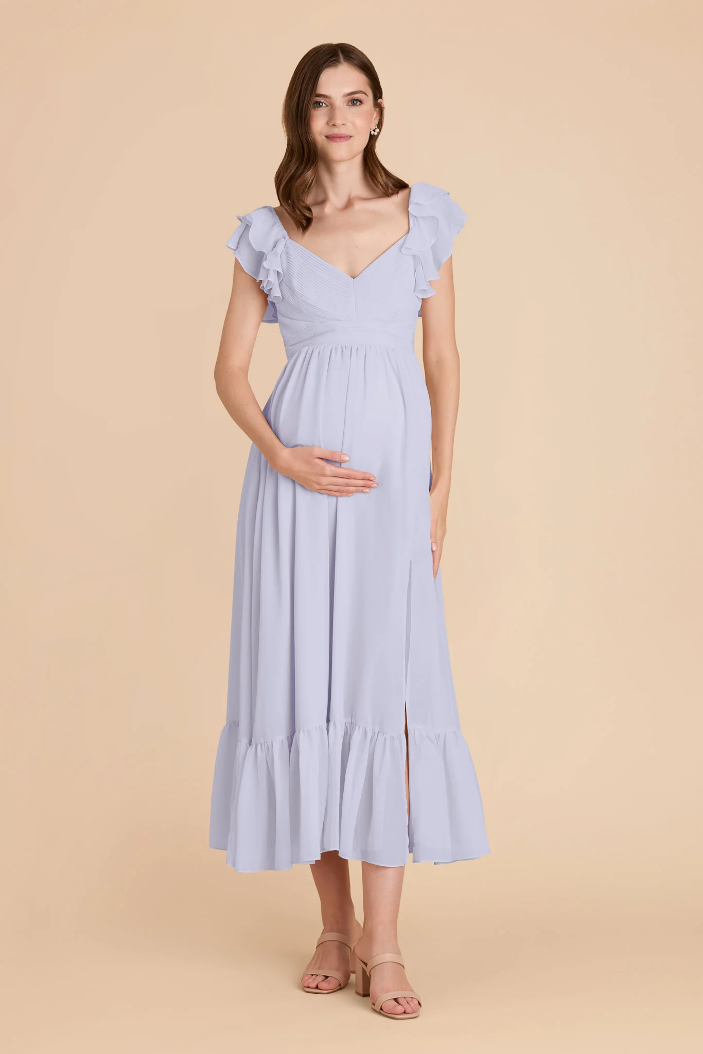 Michelle Chiffon Dress - Periwinkle Blue - Image 7
