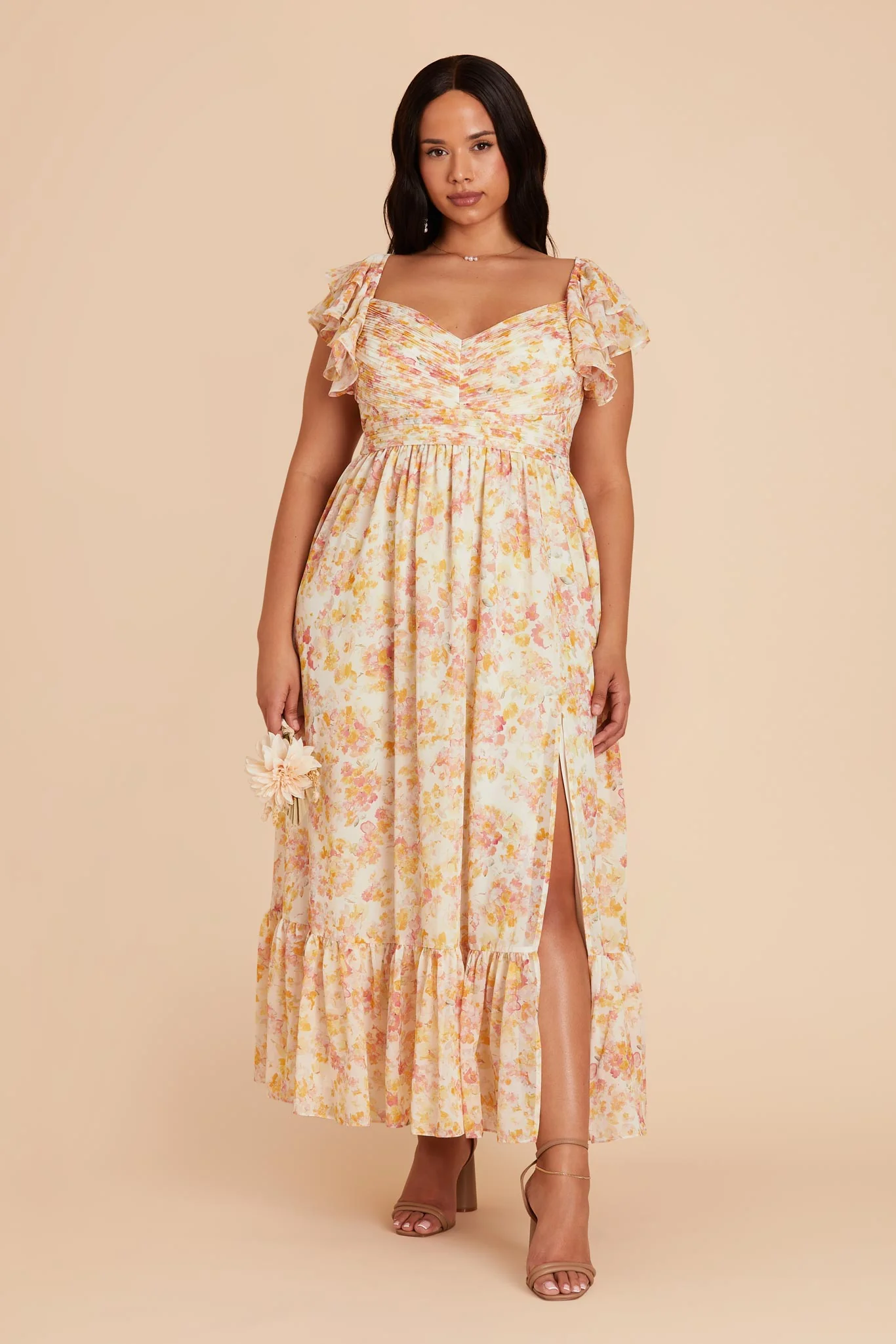 Michelle Chiffon Dress - Pressed Floral - Image 2