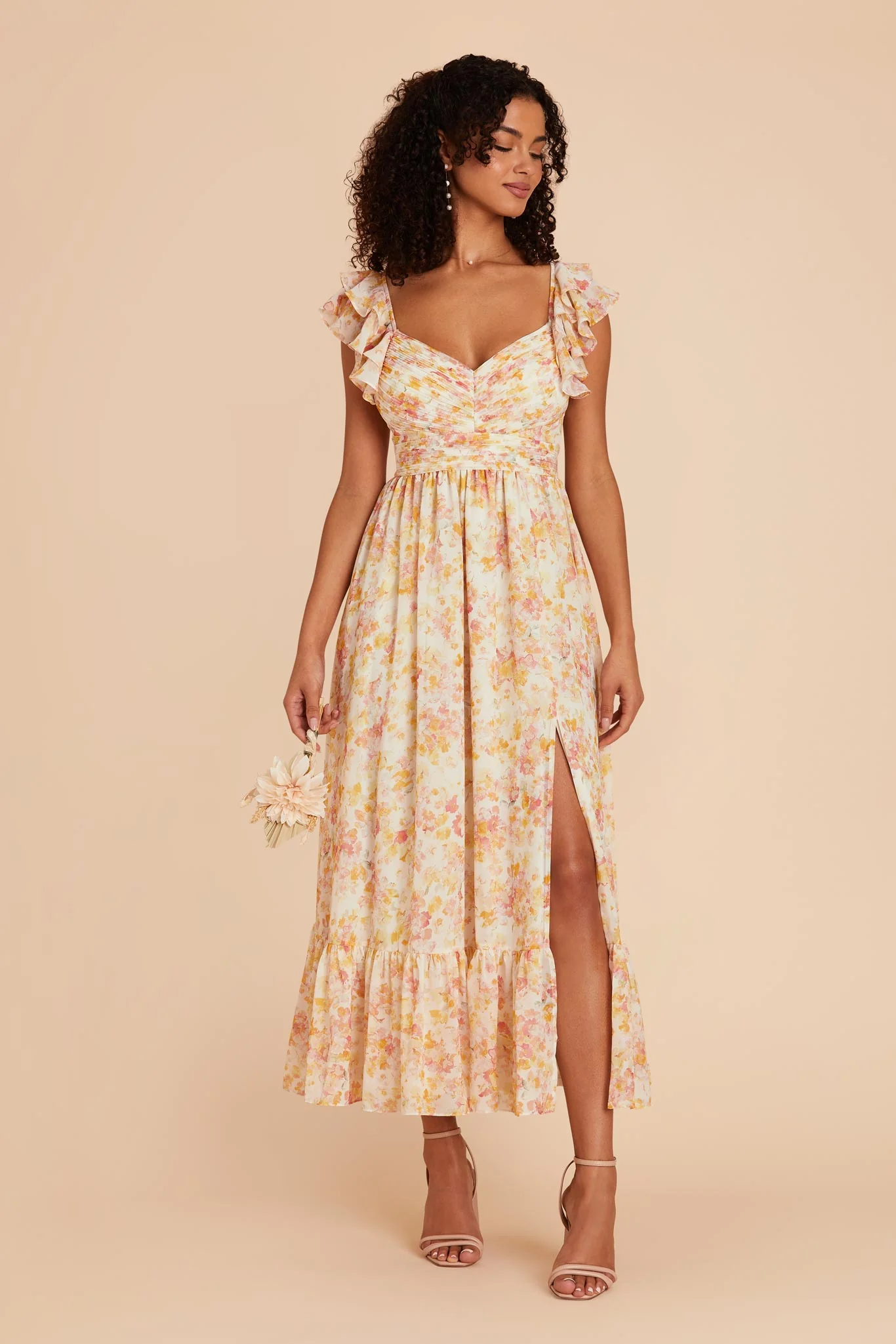 Michelle Chiffon Dress - Pressed Floral - Image 3