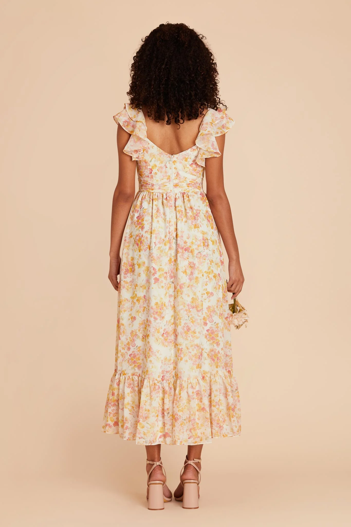 Michelle Chiffon Dress - Pressed Floral - Image 4