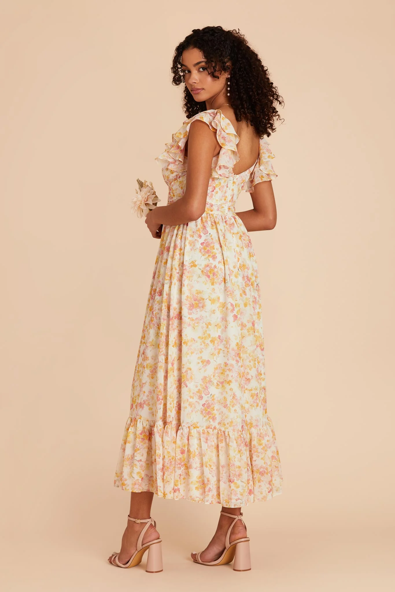 Michelle Chiffon Dress - Pressed Floral - Image 5