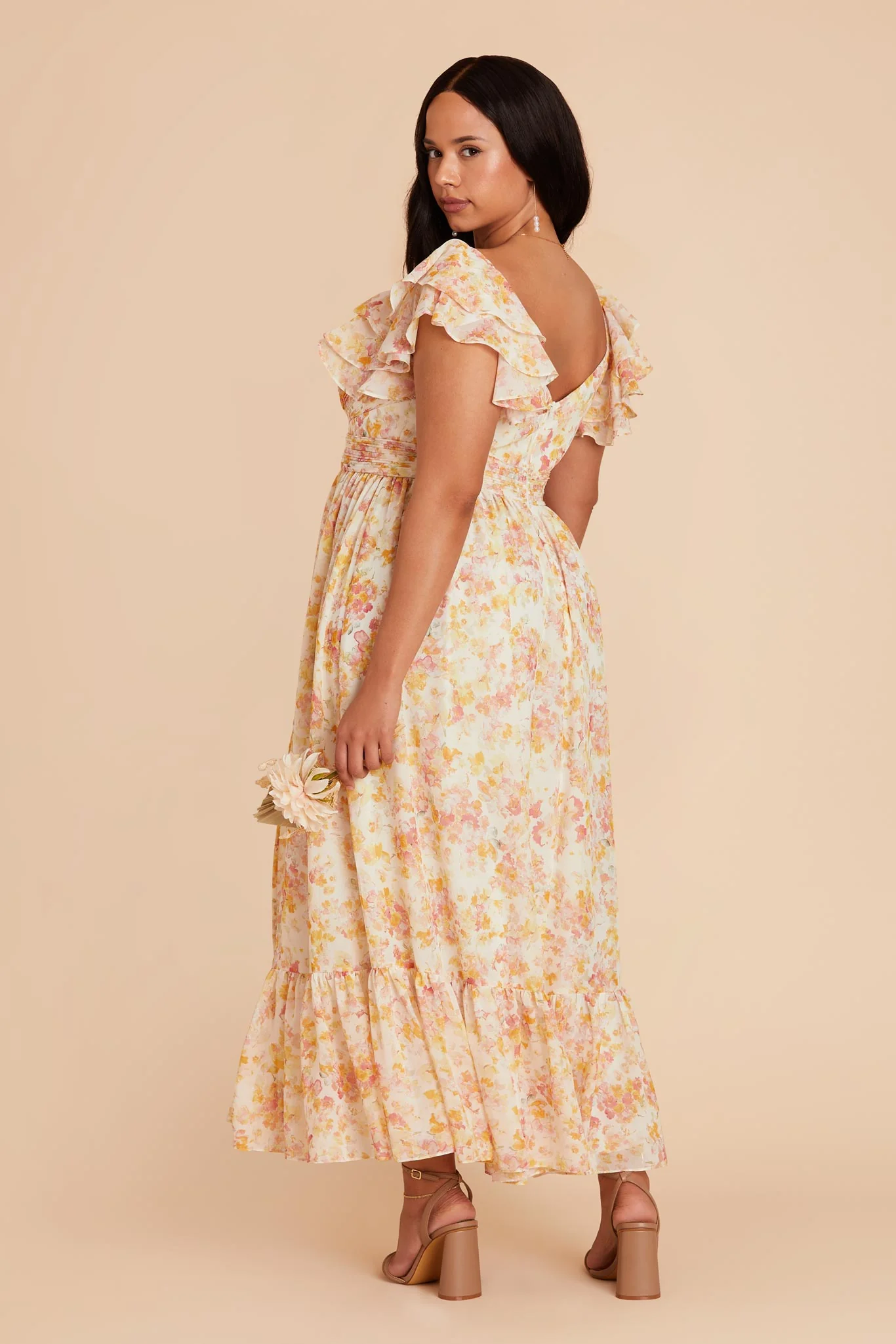 Michelle Chiffon Dress - Pressed Floral - Image 7