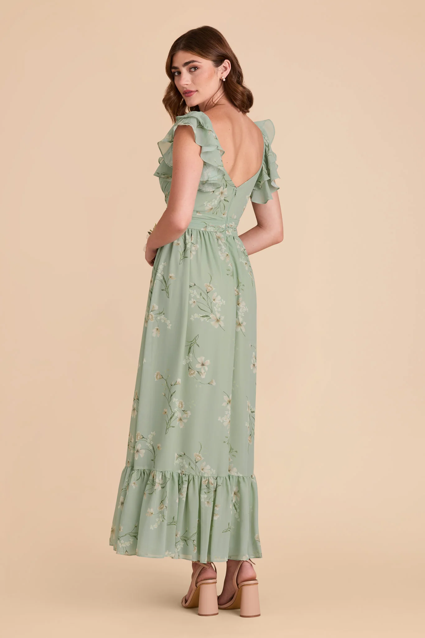 Michelle Chiffon Dress - Sage Le Fleur - Image 4